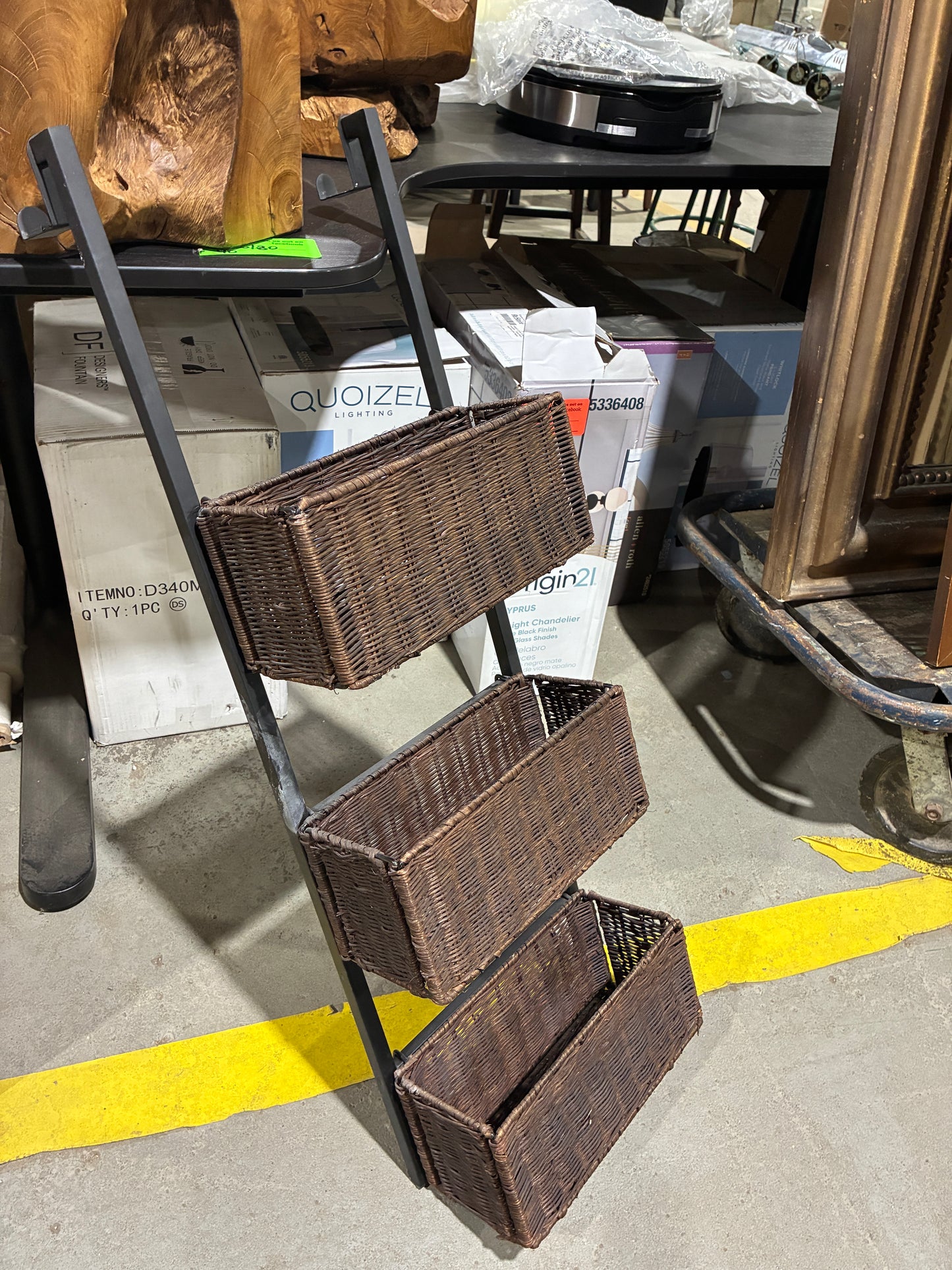 Three-Tier Wicker Wall Storage Organizer