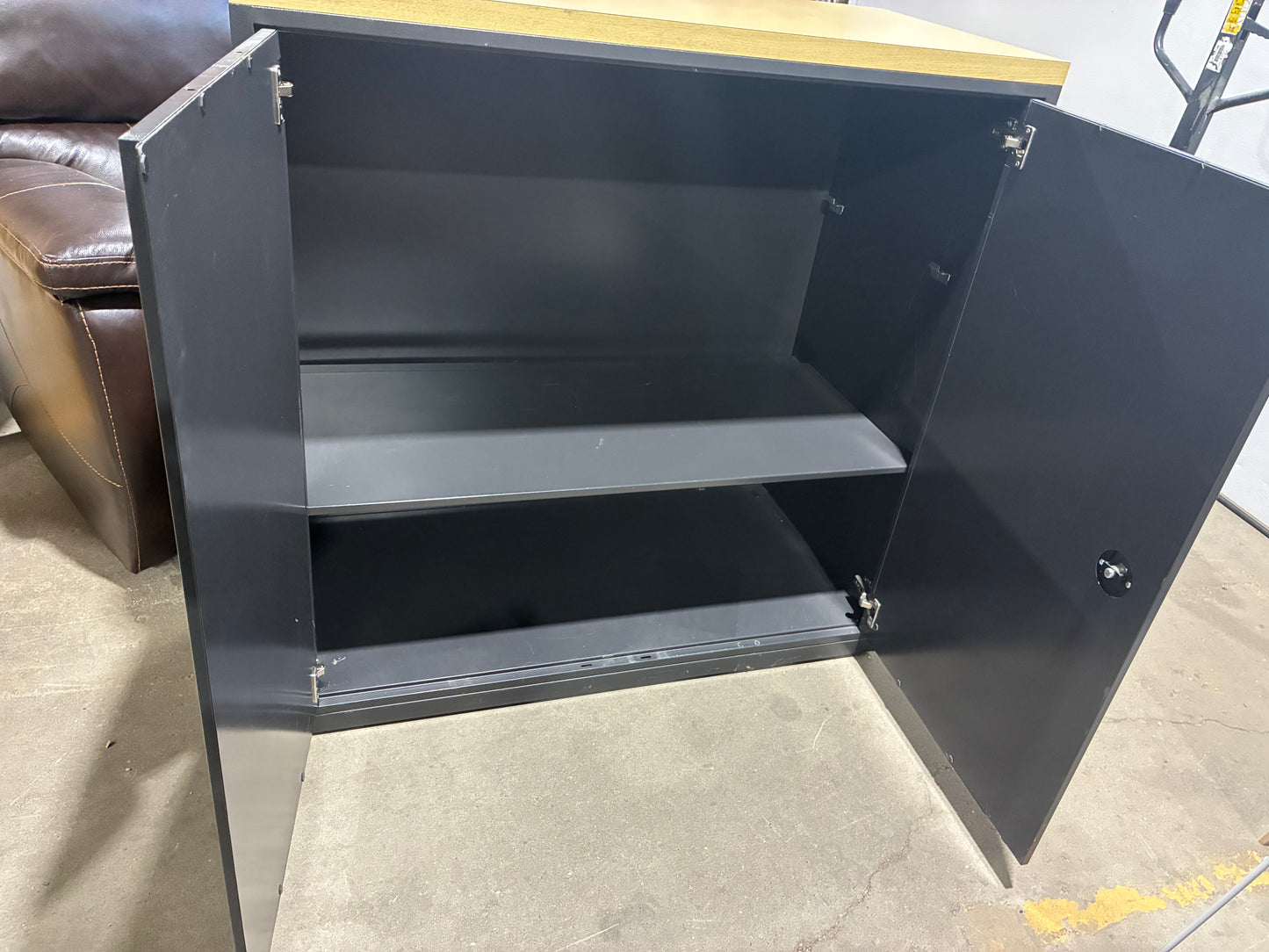 Modern Two-Tone Storage Cabinet