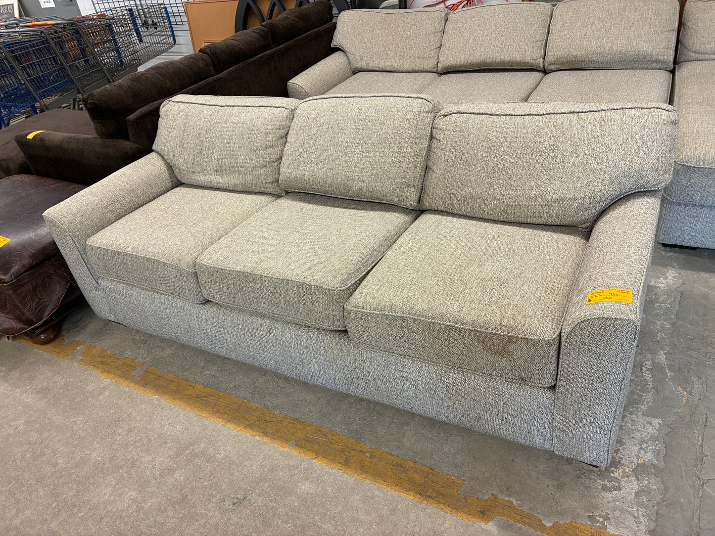 Gray Upholstered Sofa