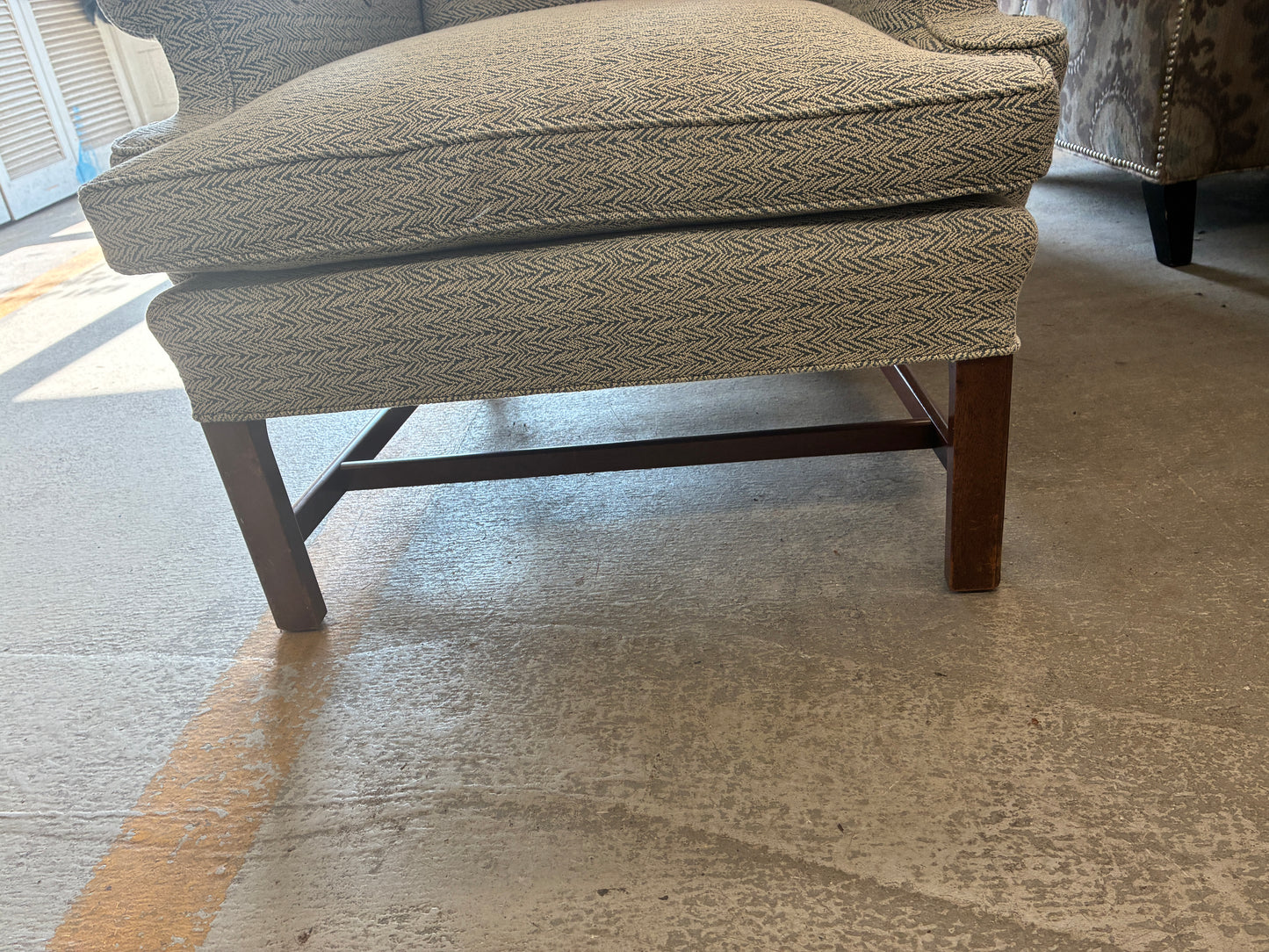 Classic Gray Wingback Accent Chair