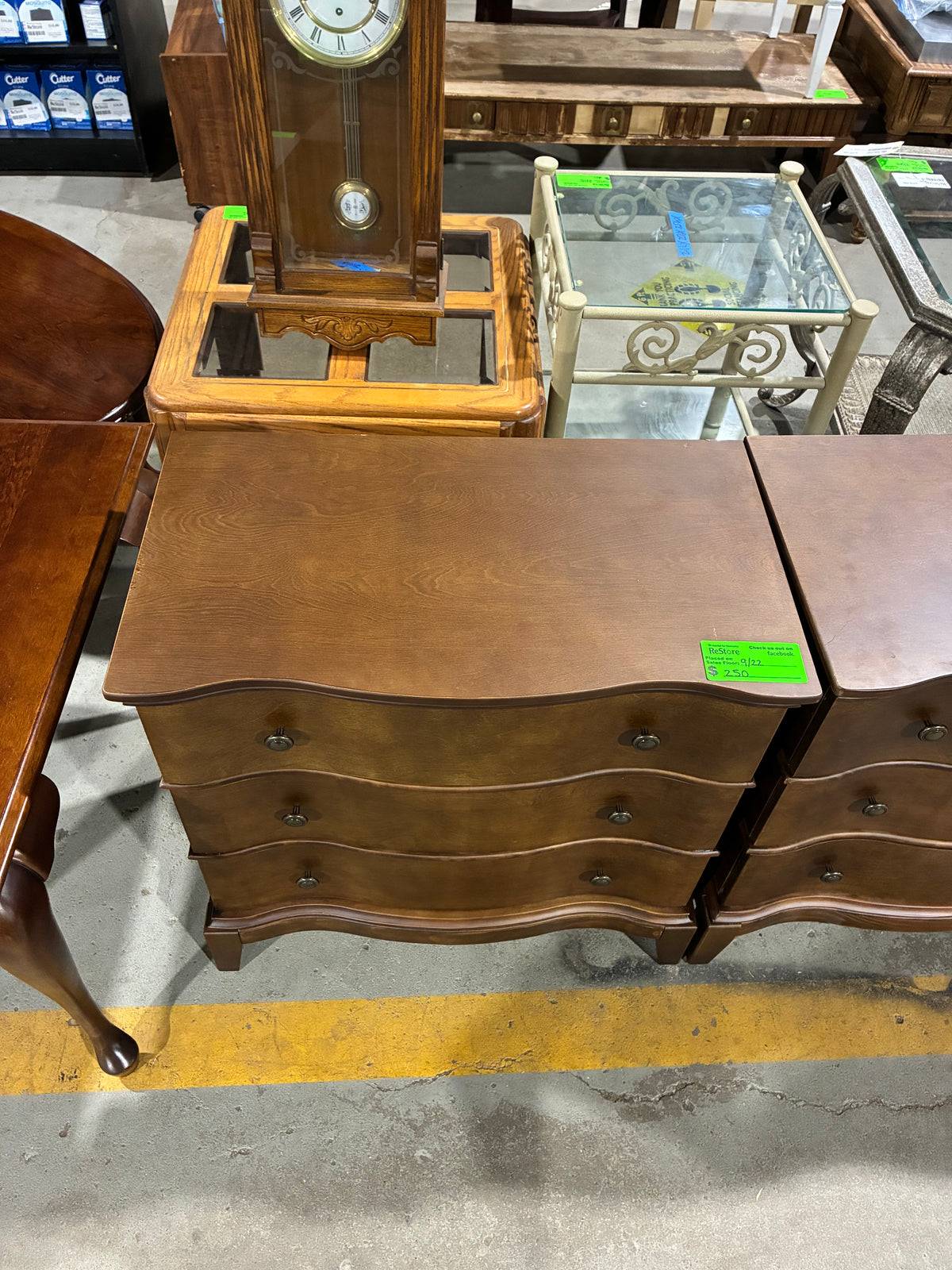 Hulala Home Three-Drawer Wood Dresser