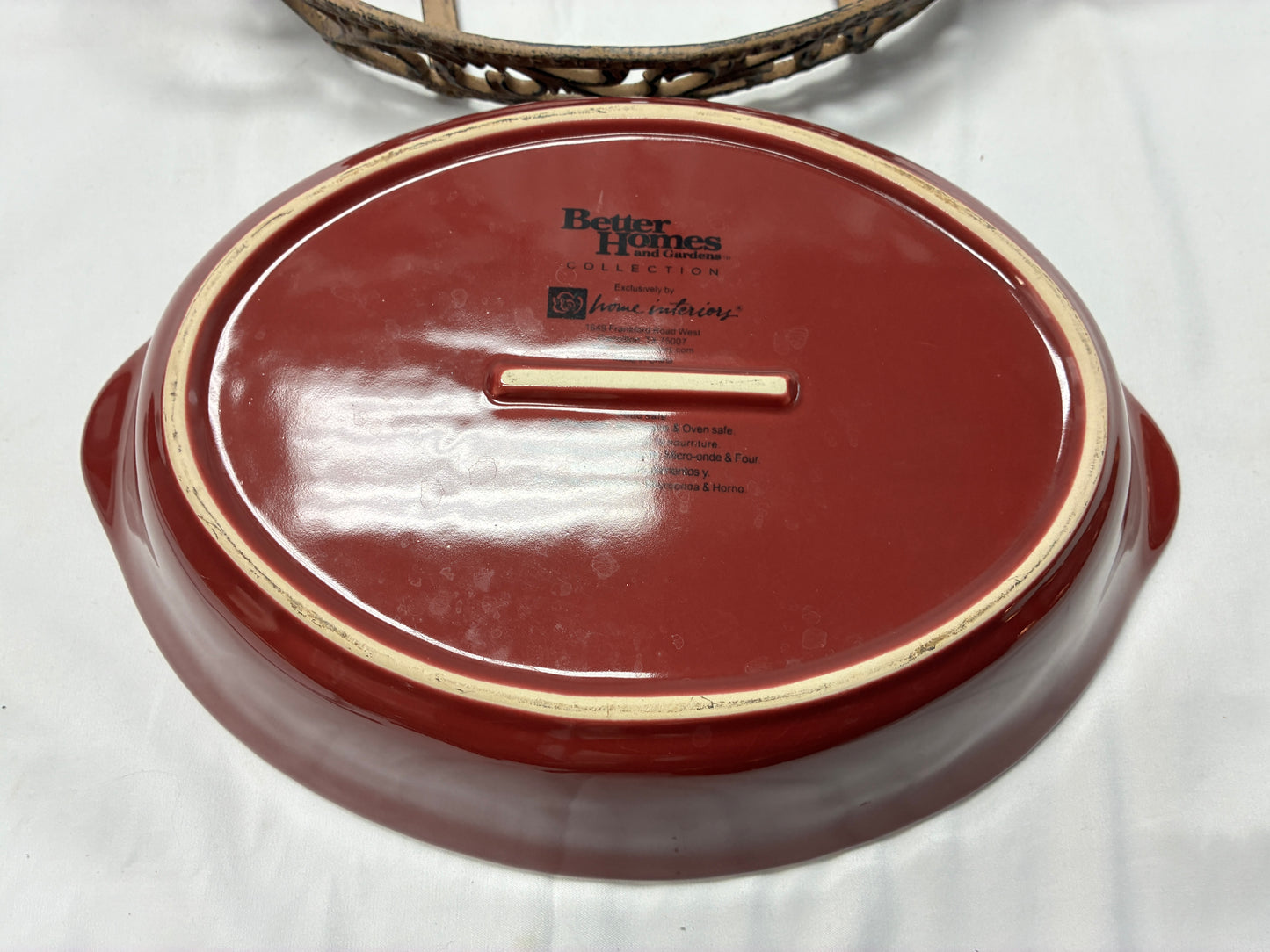 Better Homes and Gardens Oval Serving Dish with Metal Stand