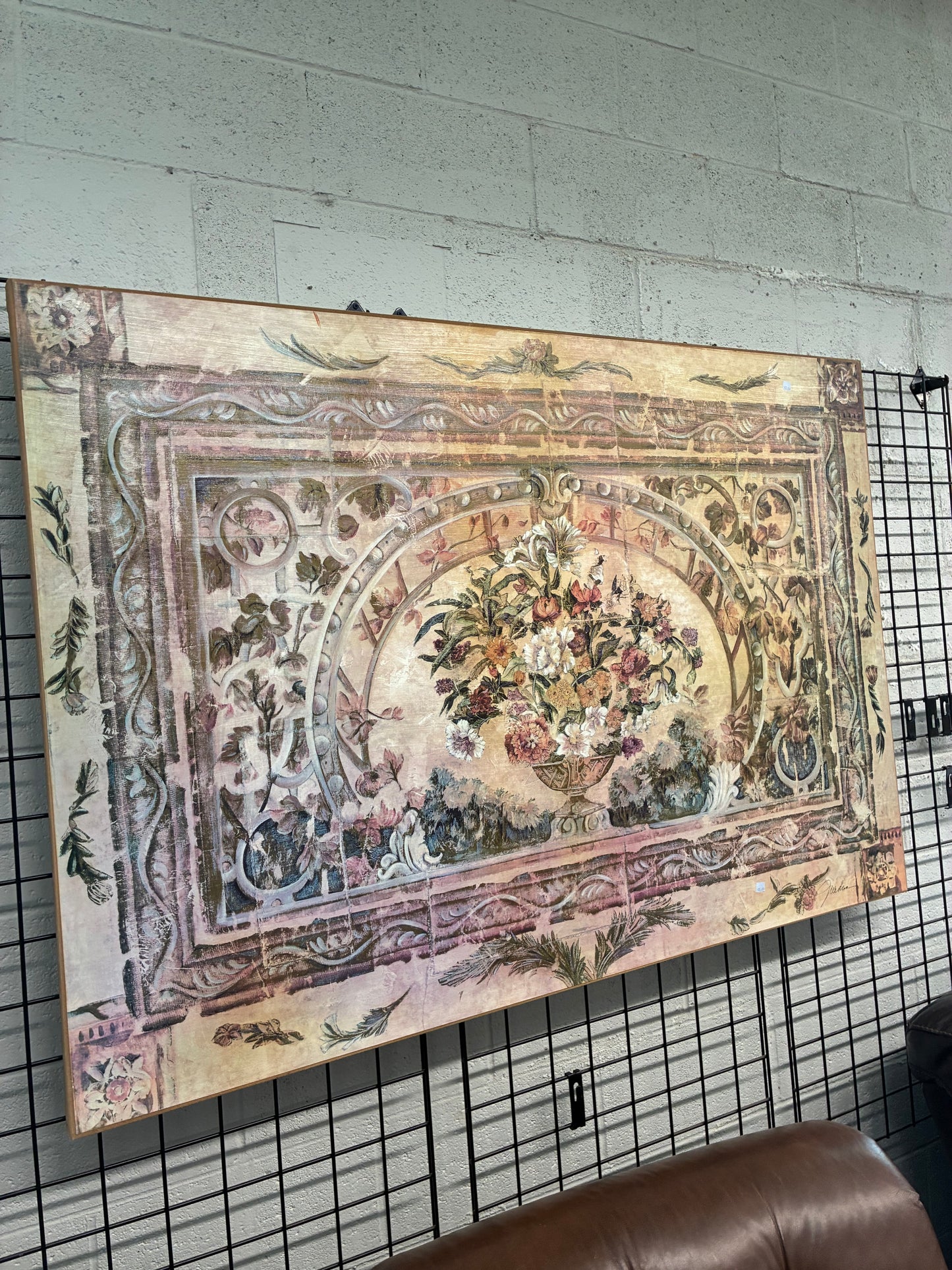 Vintage Floral Garden Wall Art Canvas