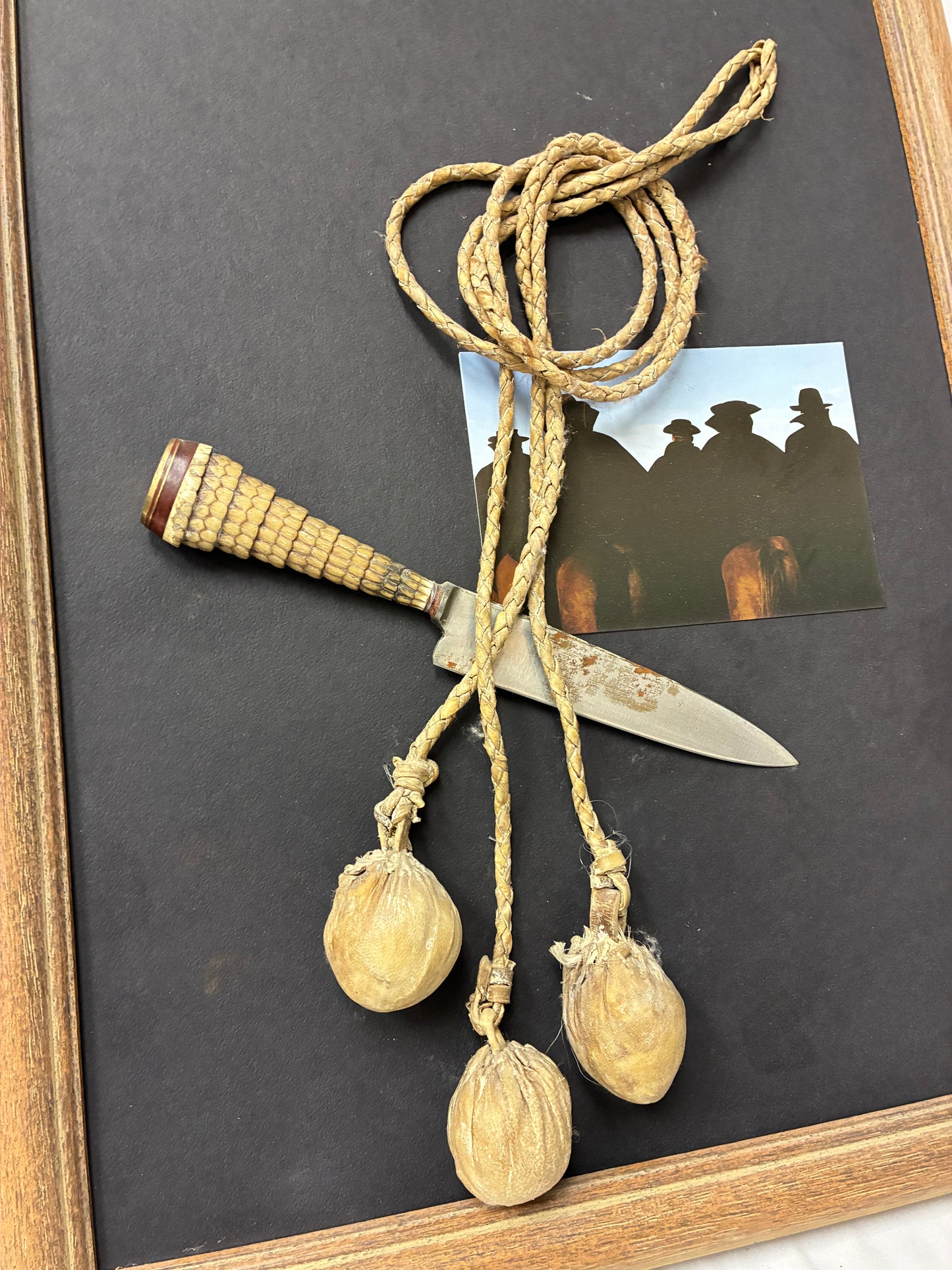 Argentina Framed Western Rope and Knife Wall Art