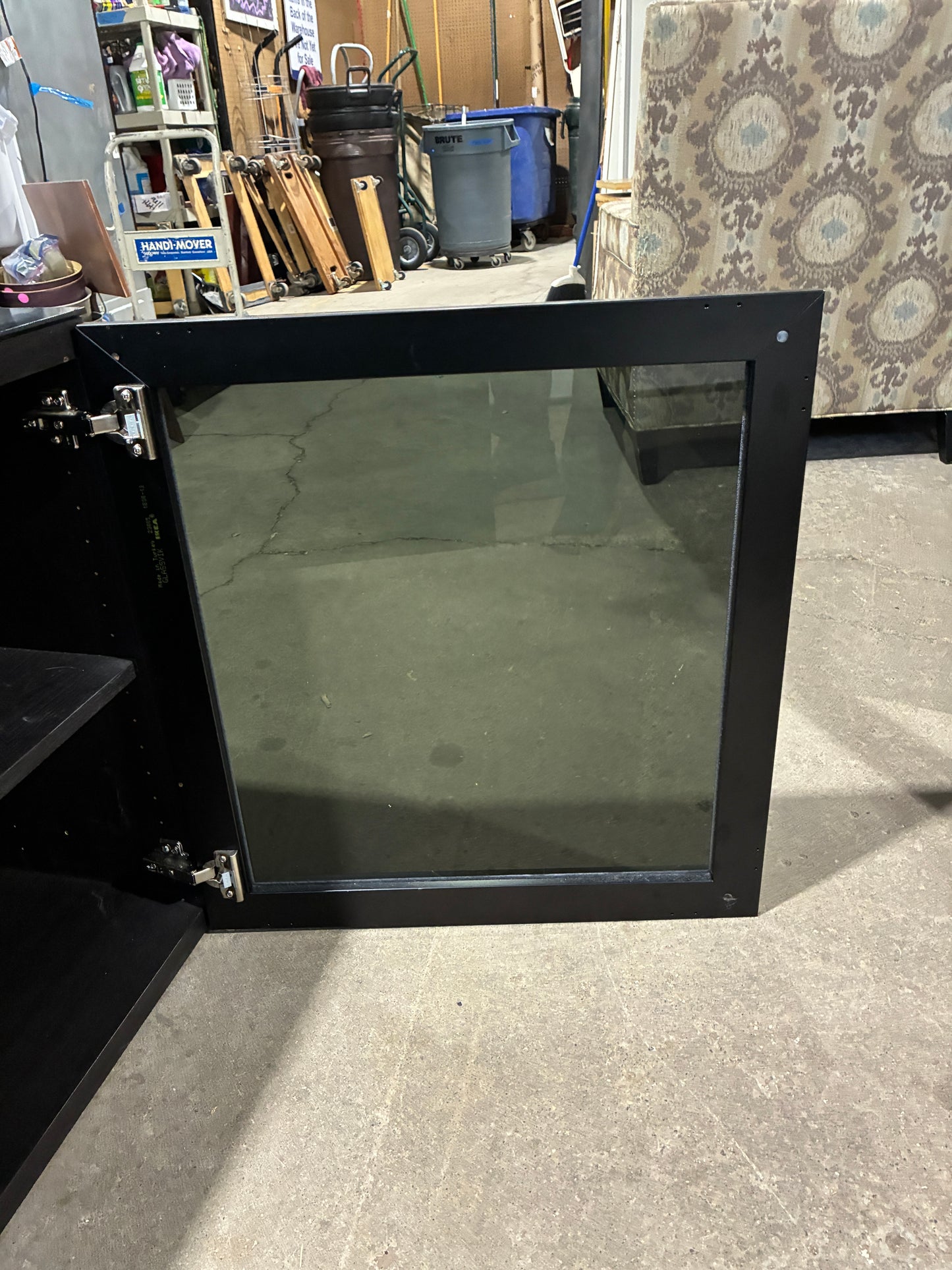 IKEA BESTÅ Black Glass Door Storage Cabinet