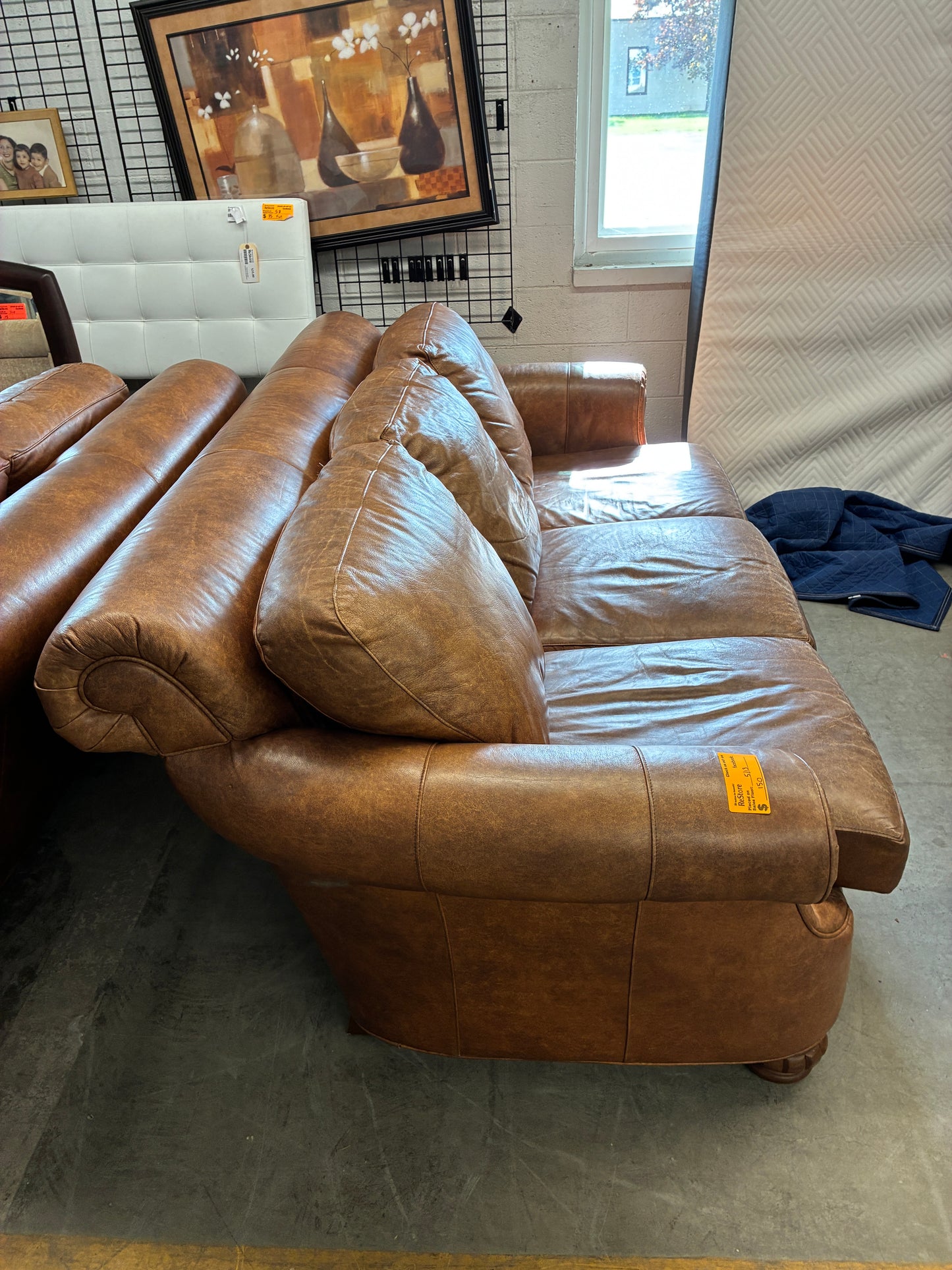 Alexander Julian Home Colours Brown Leather Sofa