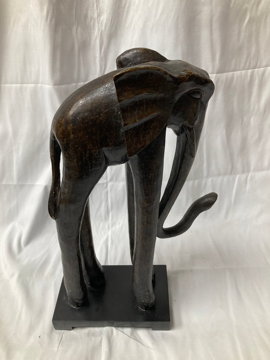 Carved Wooden Elephant Statue