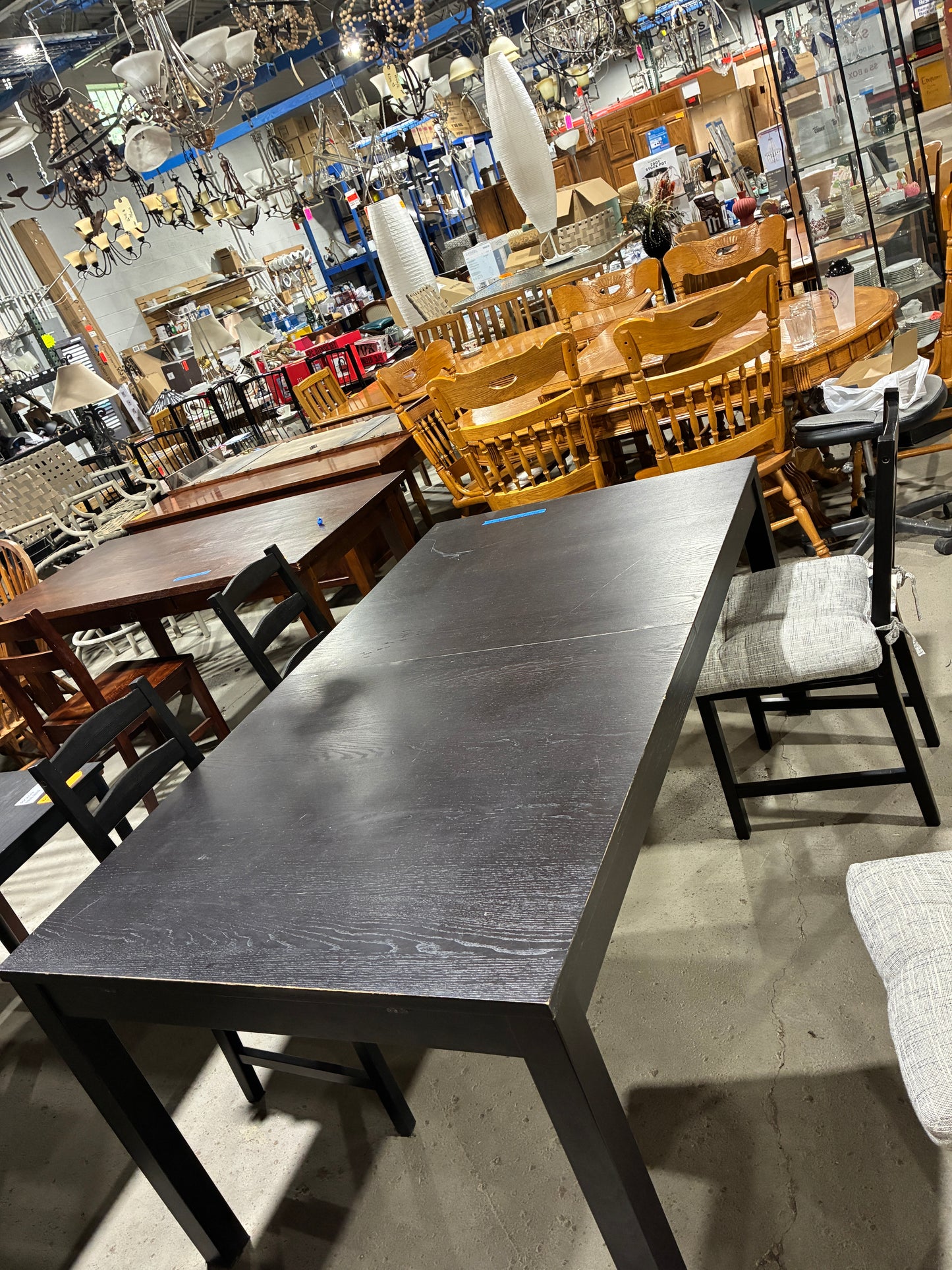 Black Dining Table with 4 Chairs
