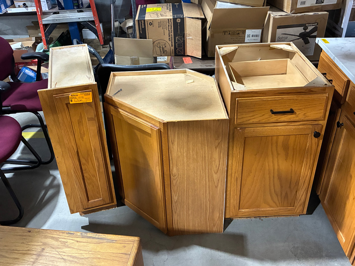 18-Piece Oak Kitchen Cabinet Set