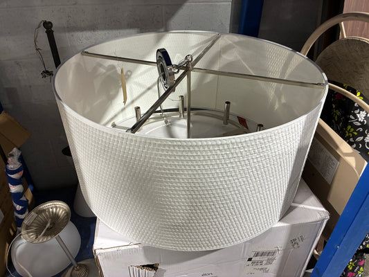 Large Drum Style Pendant Light Fixture