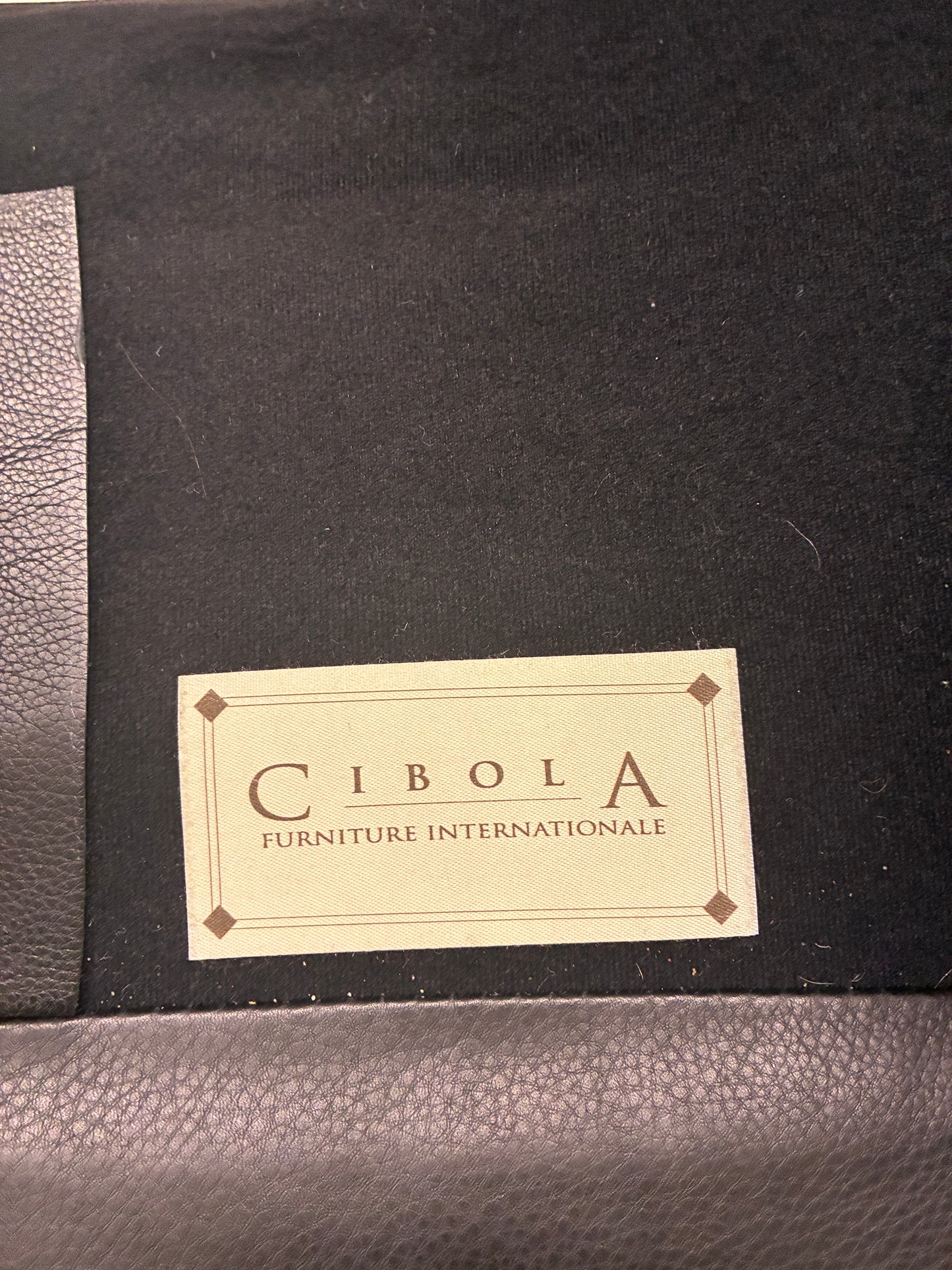 Cibola Black Leather Swivel Chair
