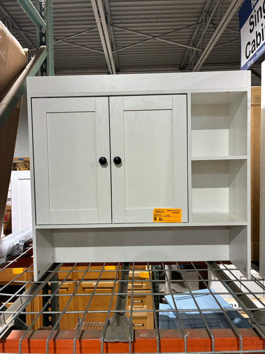 White Wall-Mounted Bathroom Storage Cabinet