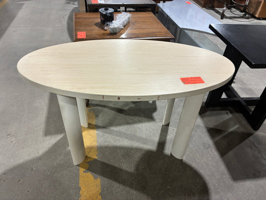 Oval Coffee Table with Light Wood Finish
