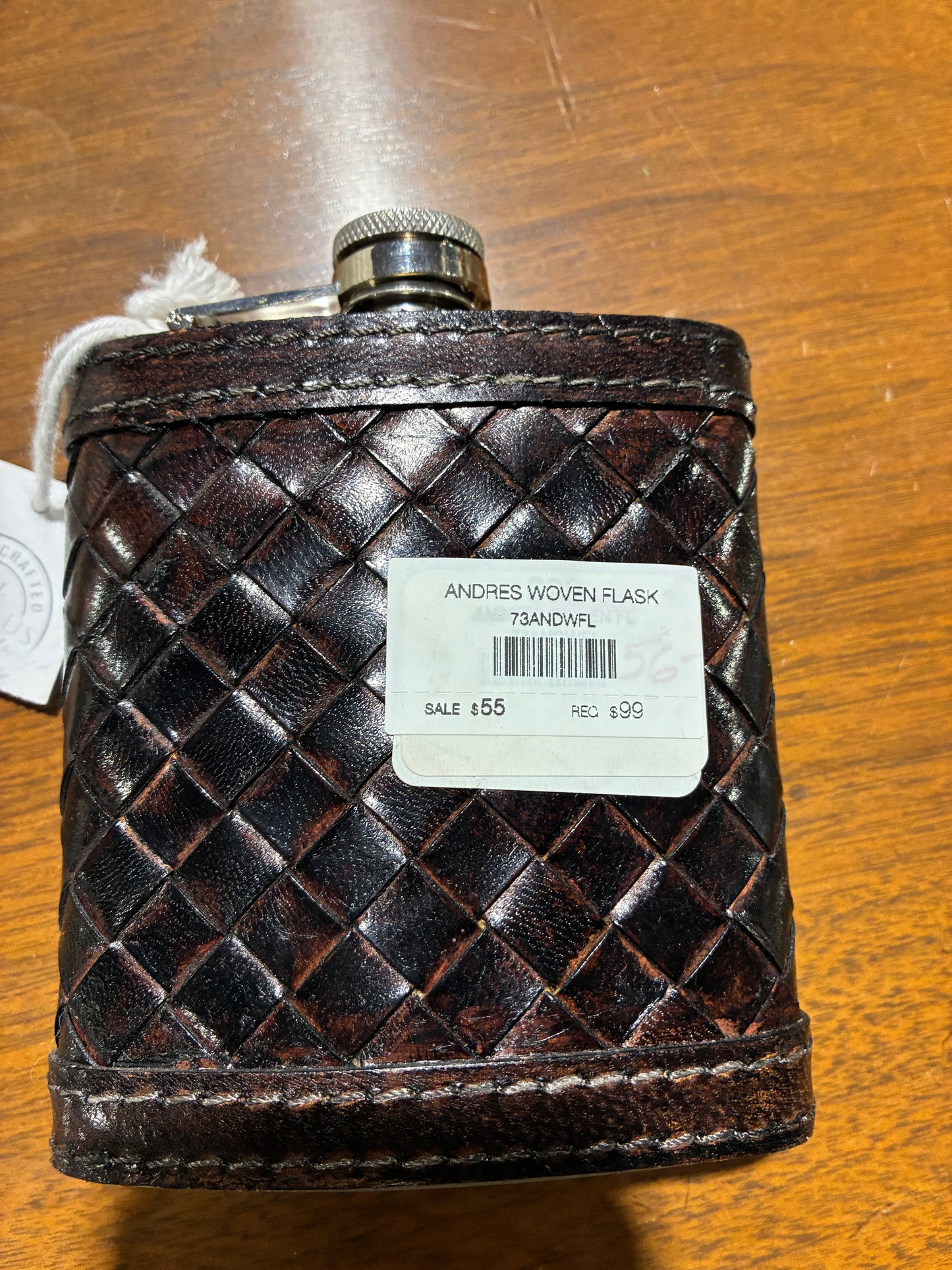 Arhaus Andres Woven Leather Flask