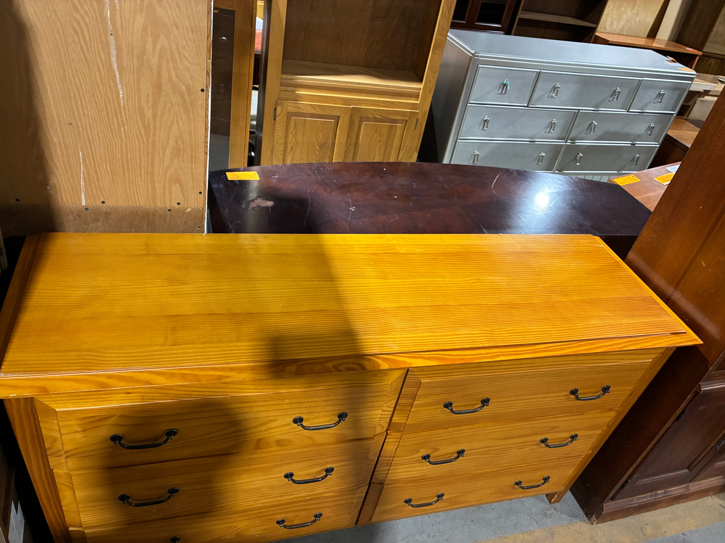 Honey Pine 6-Drawer Dresser