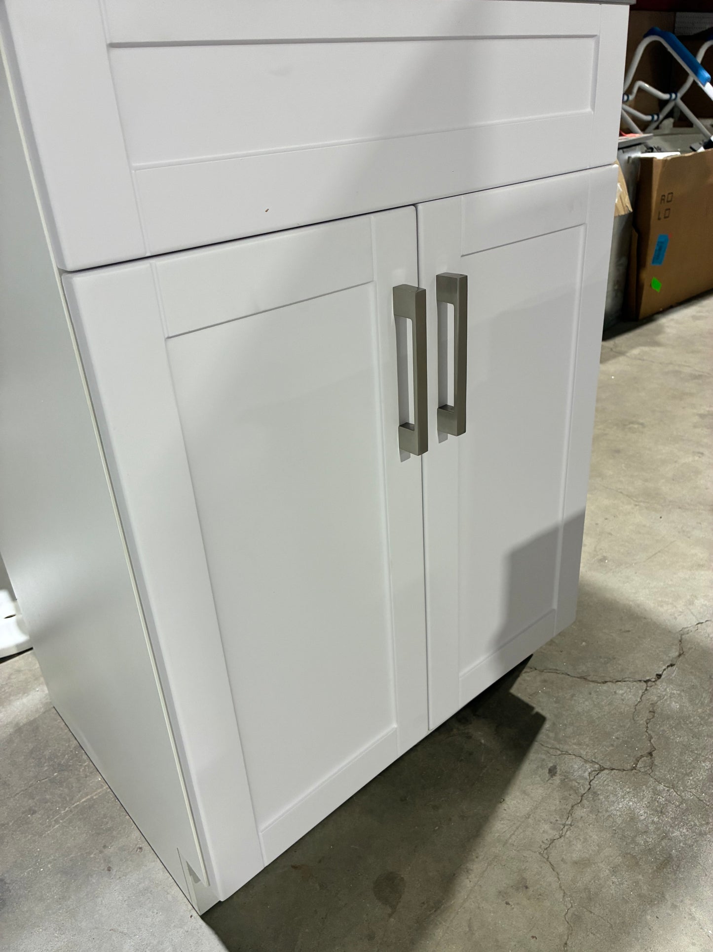 SimpliHome Hennessy 24" Laundry Cabinet with Stainless Steel Sink