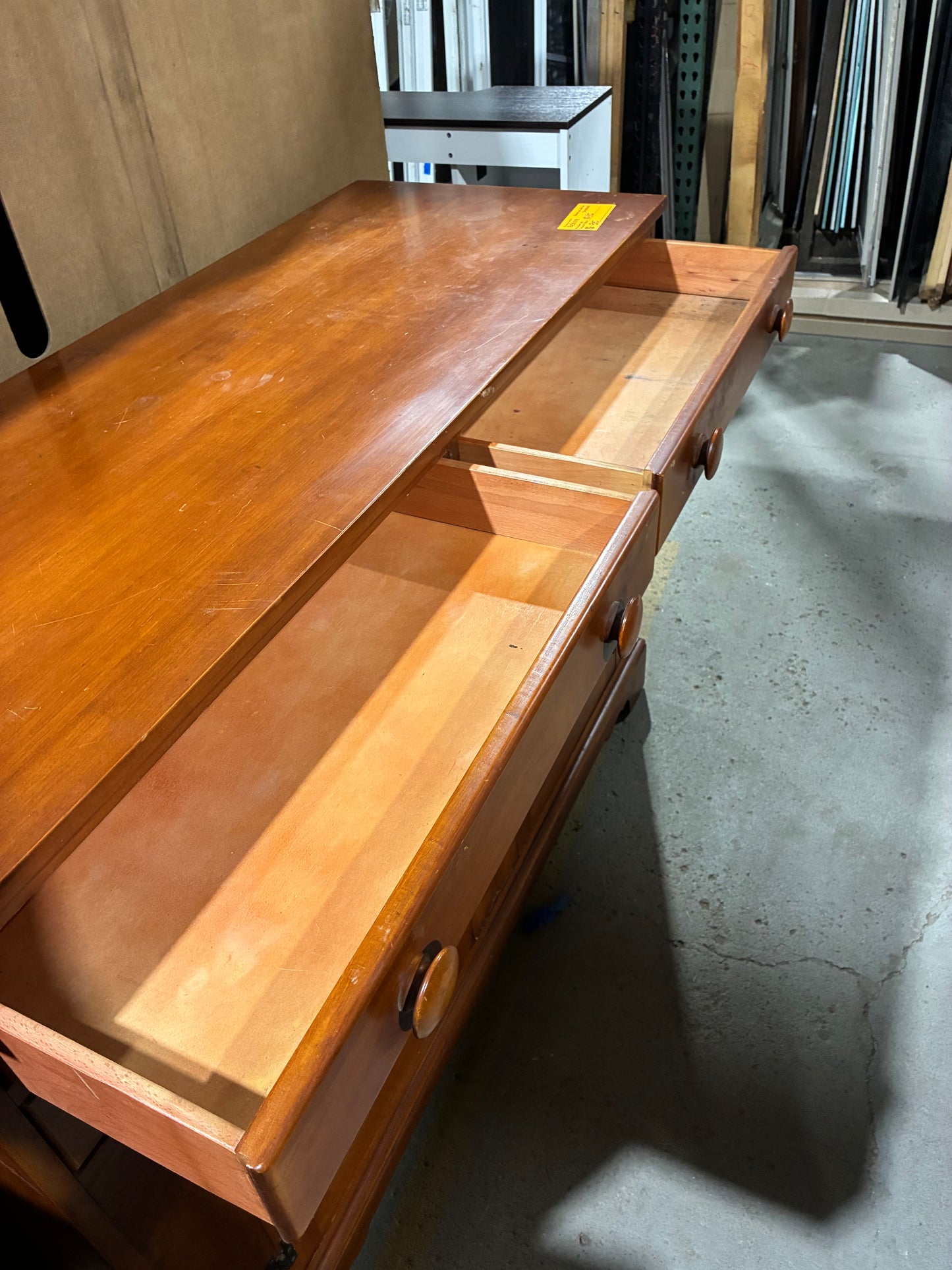 Traditional Cherry Finish Sideboard Buffet Cabinet