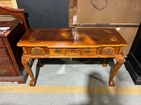 Traditional Cherry Wood Sofa Table with Single Drawer