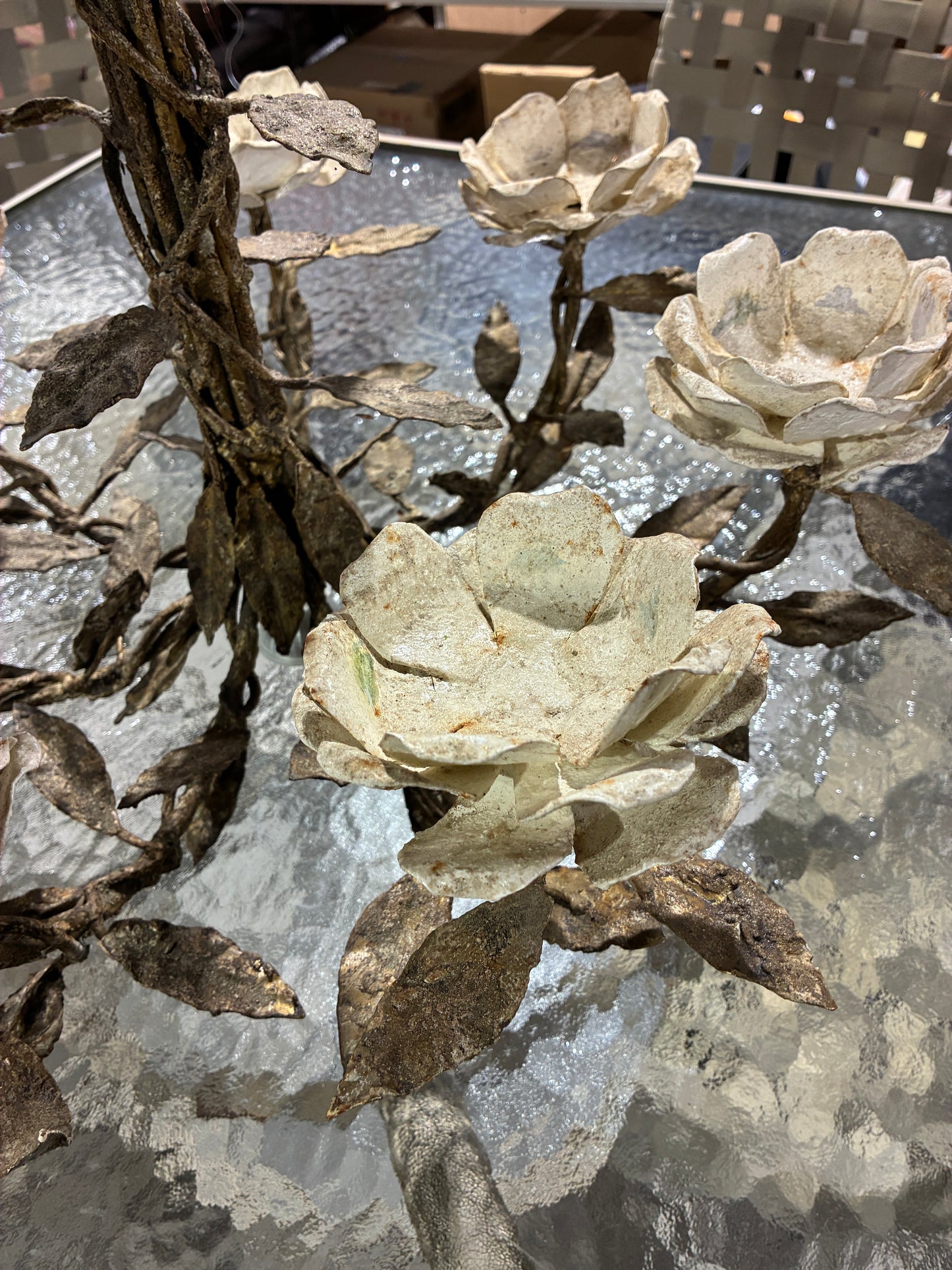 Floral Metal Chandelier Light Fixture