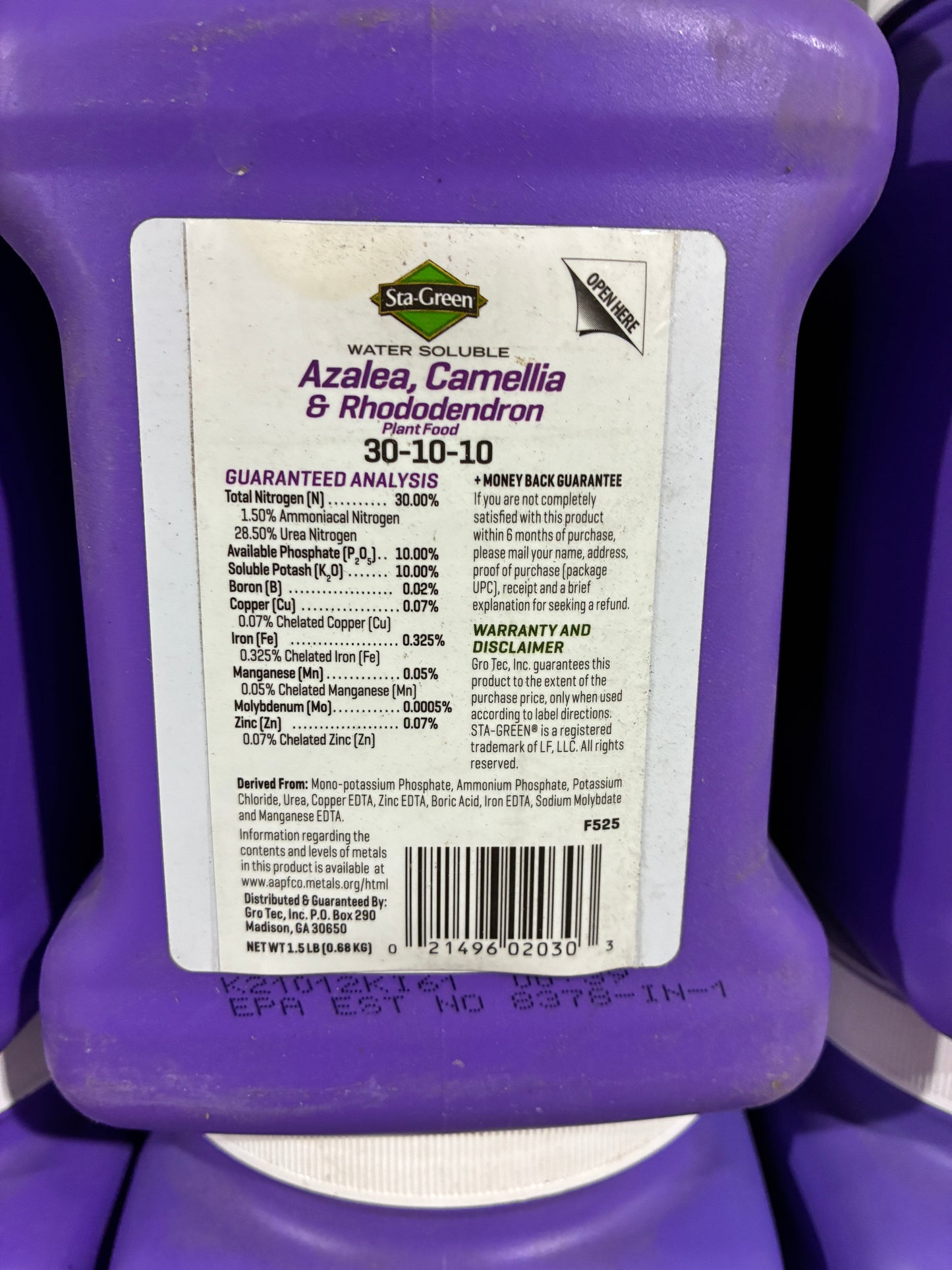 Sta Green Water Soluble Azalea, Camellia & Rhododendron Plant Food (1.5 lb Container)