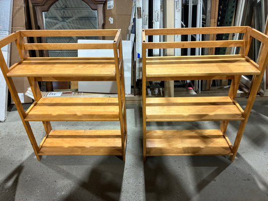 Wooden 3-Tier Shelving Units $30 each