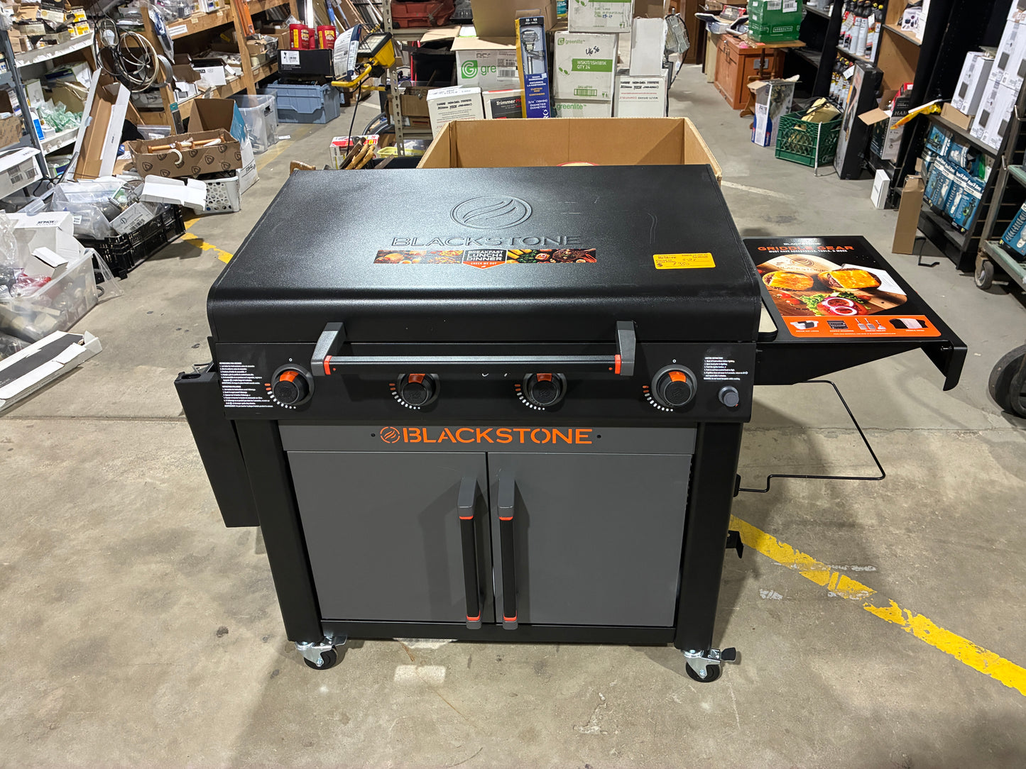 Blackstone 36” Culinary Griddle with Cabinet and Folding Side Table