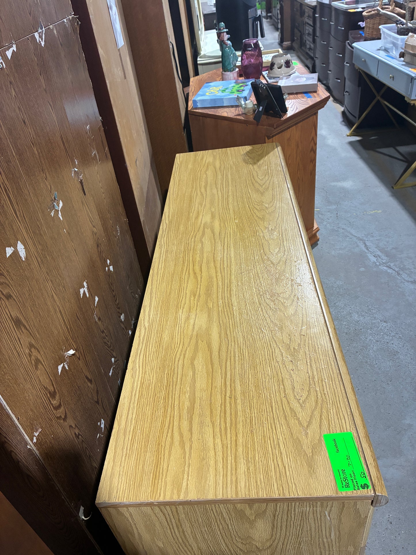 Light Oak Storage Credenza