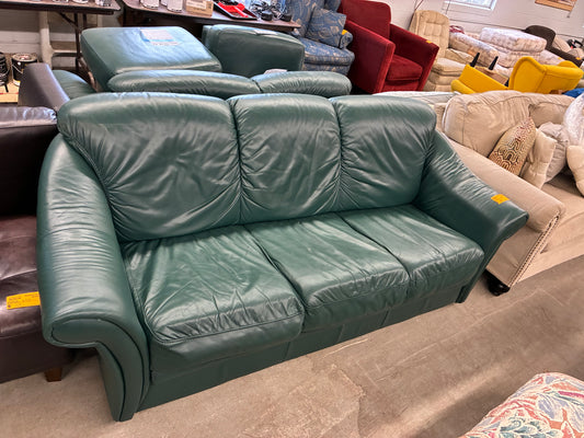 Green Leather Sofa