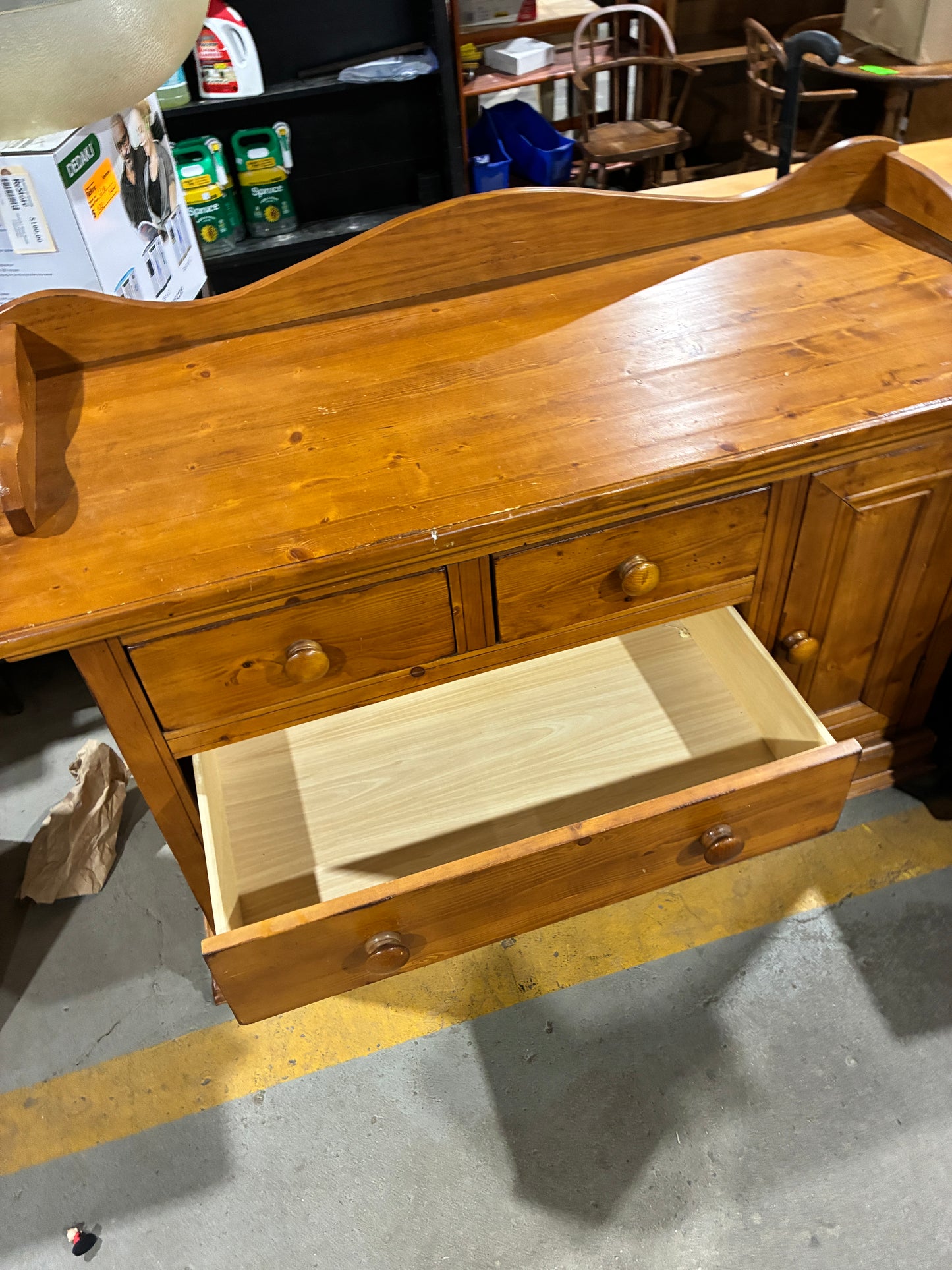 Solid Wood Sideboard Buffet Cabinet