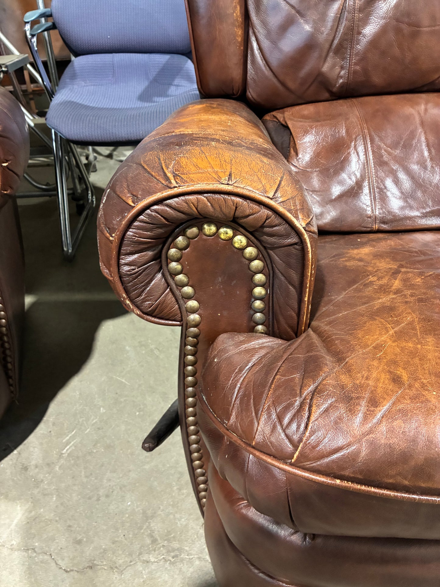 Lane Brown Leather Recliner Chair #2
