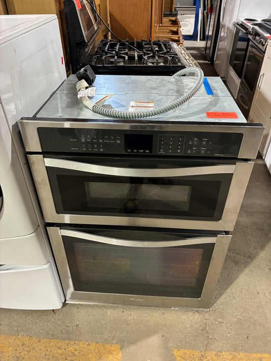 Whirlpool Electric Gold Series Stainless Steel Double Wall Oven with Built In Microwave