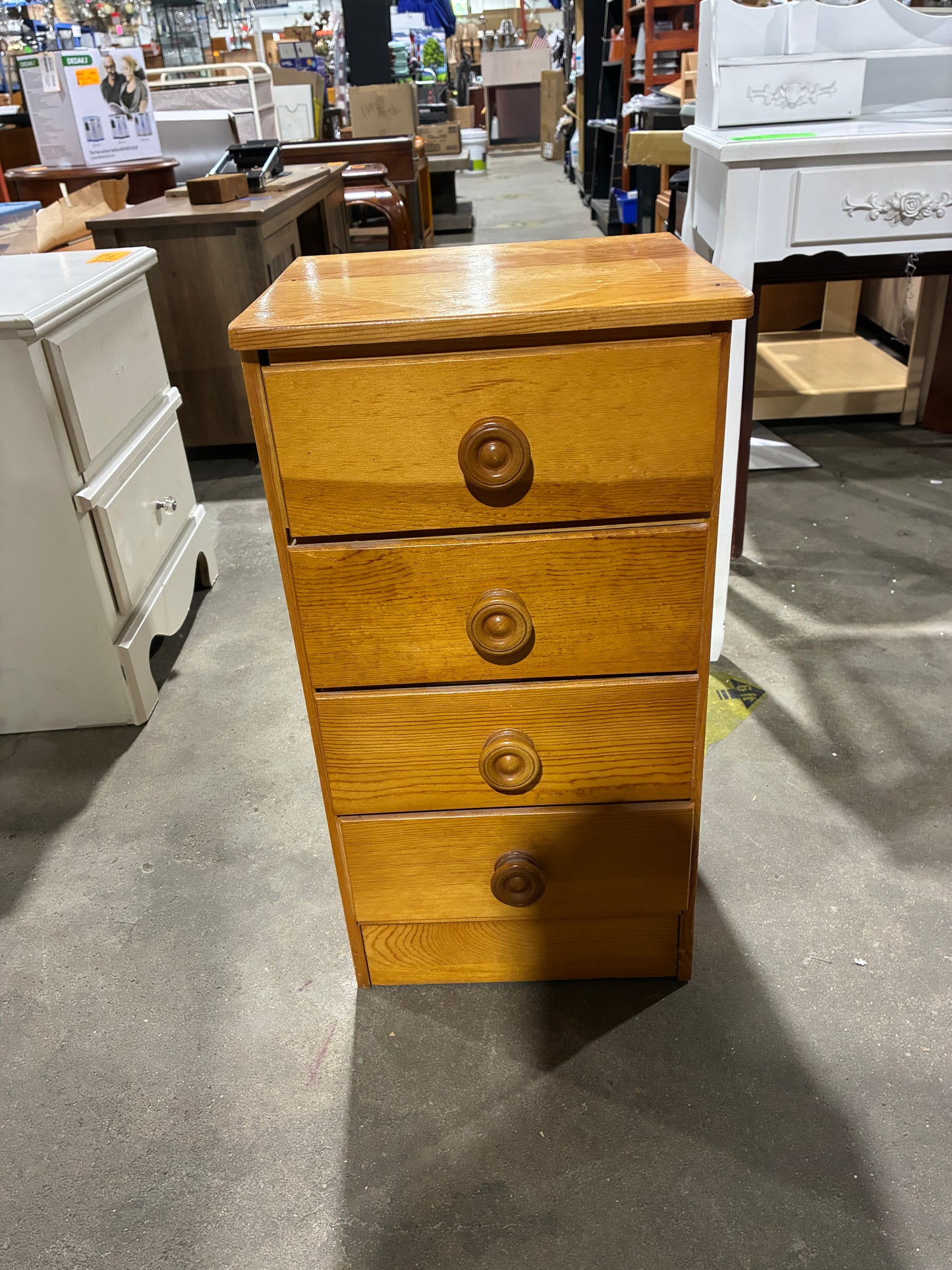 Solid Wood 4-Drawer Storage Chest