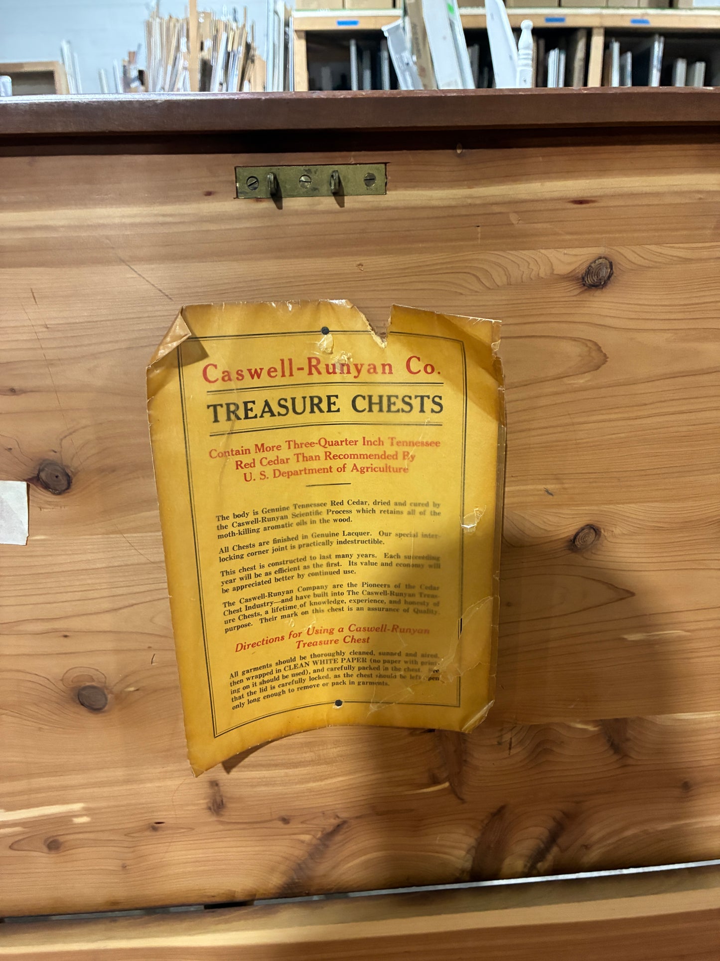 Vintage Caswell-Runyan Cedar Hope Chest