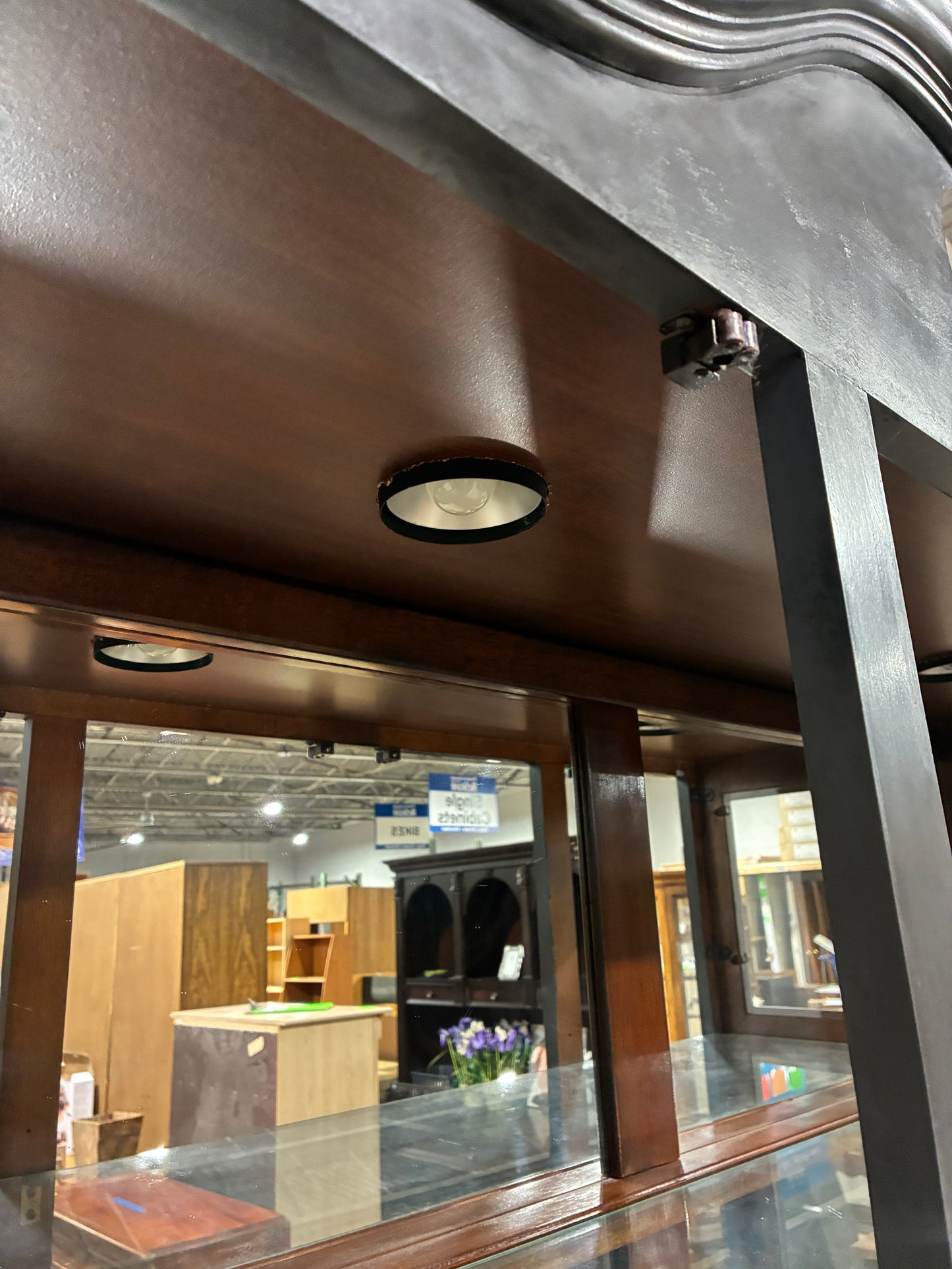 Black Lighted China Cabinet & Display Hutch