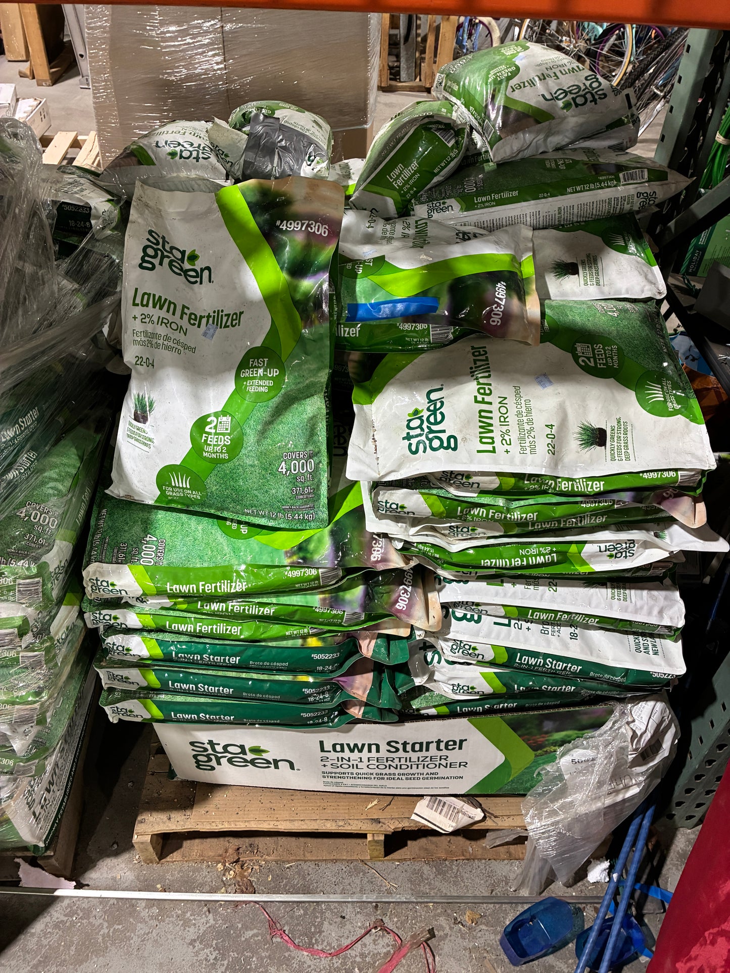 Sta Green Lawn Fertilizer + 2% Iron (12 lb Bags)