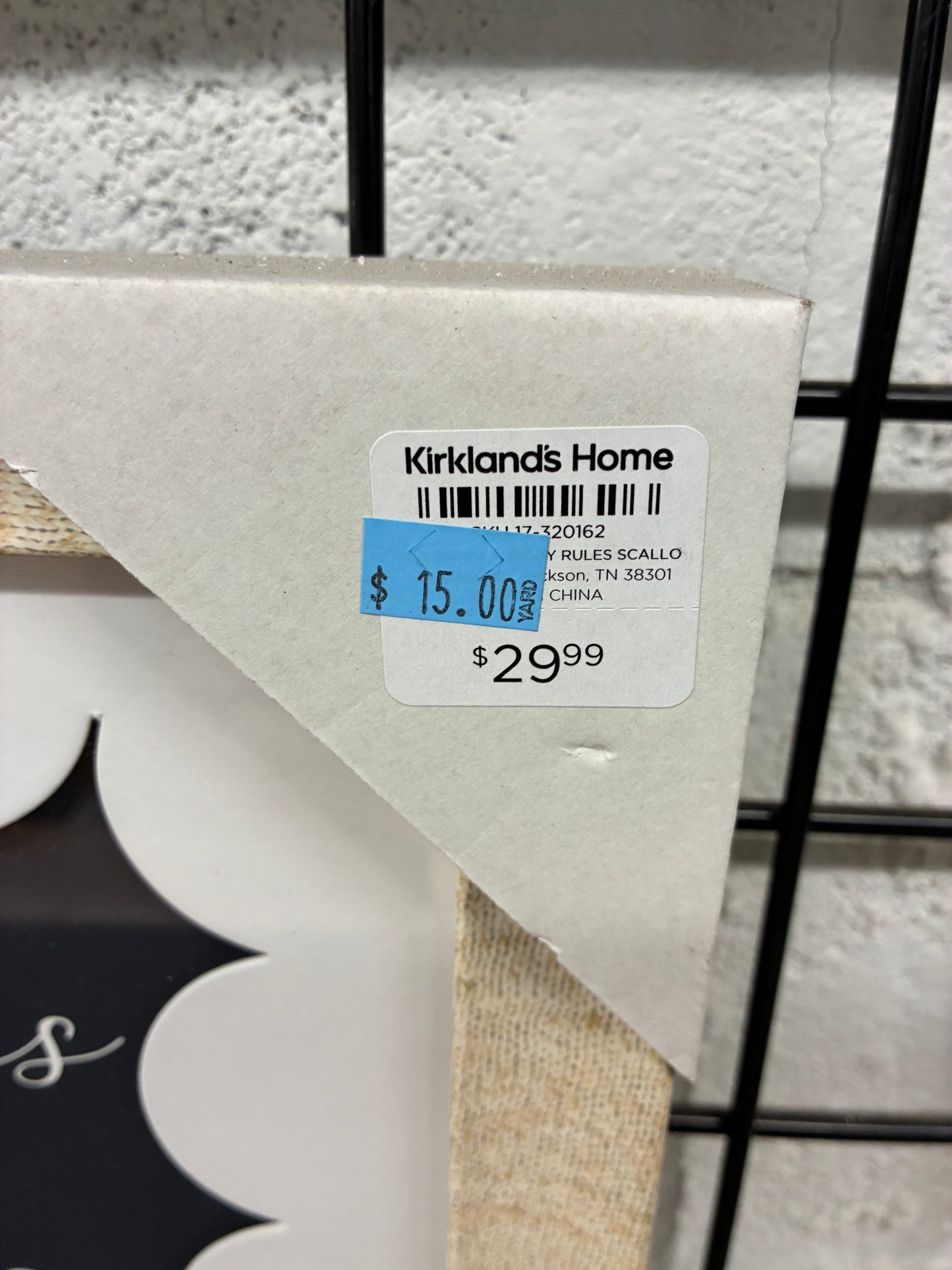 Kirkland’s Home “Laundry Rules” Framed Wall Sign