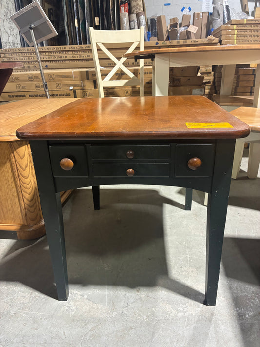 Two-Tone Accent End Table with Storage Drawers