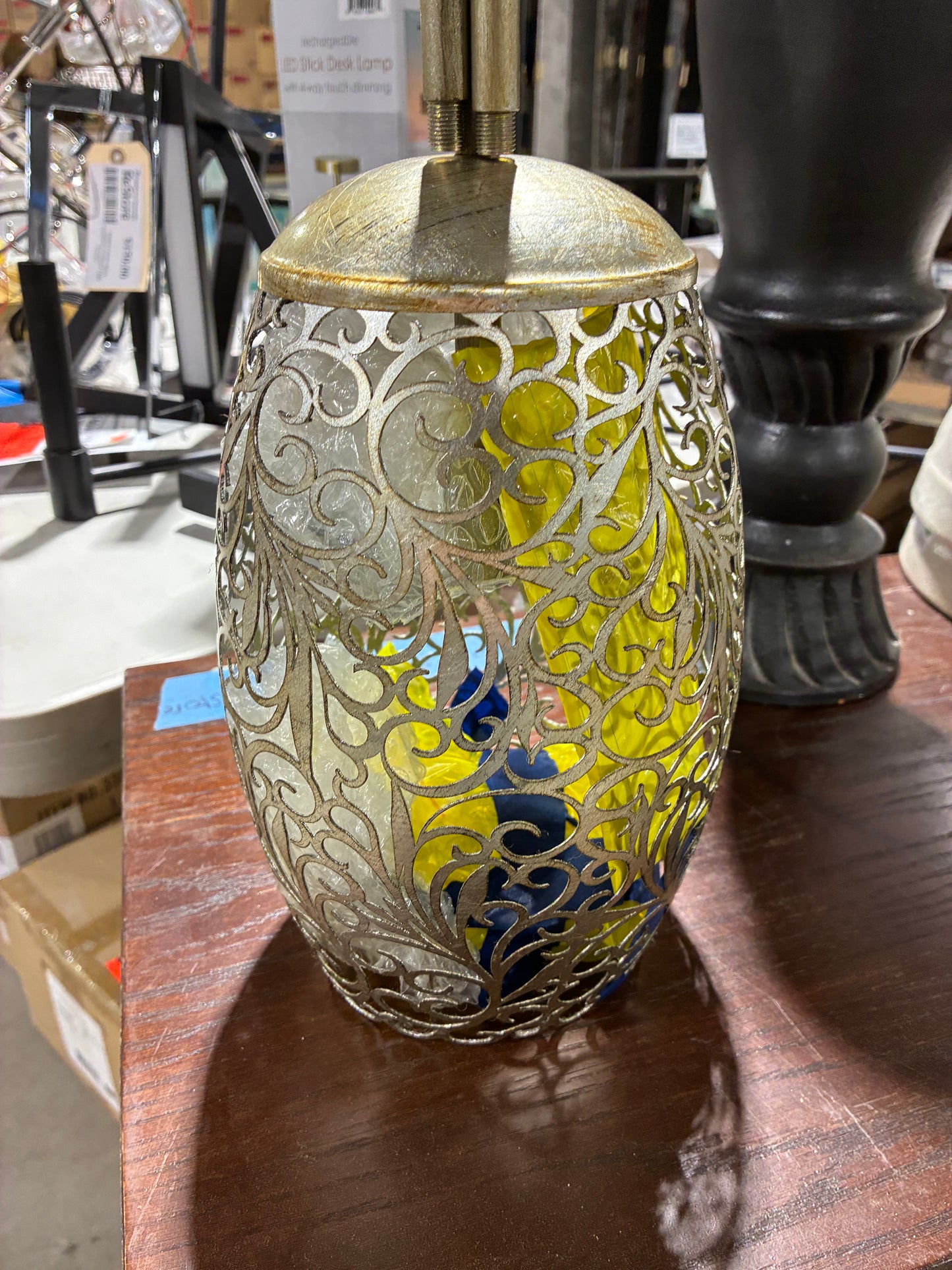 Decorative Metal and Glass Hanging Pendant Light