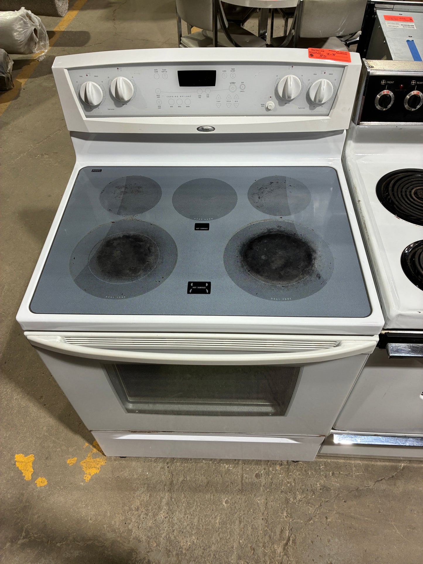 Whirlpool Electric Glass Top Range
