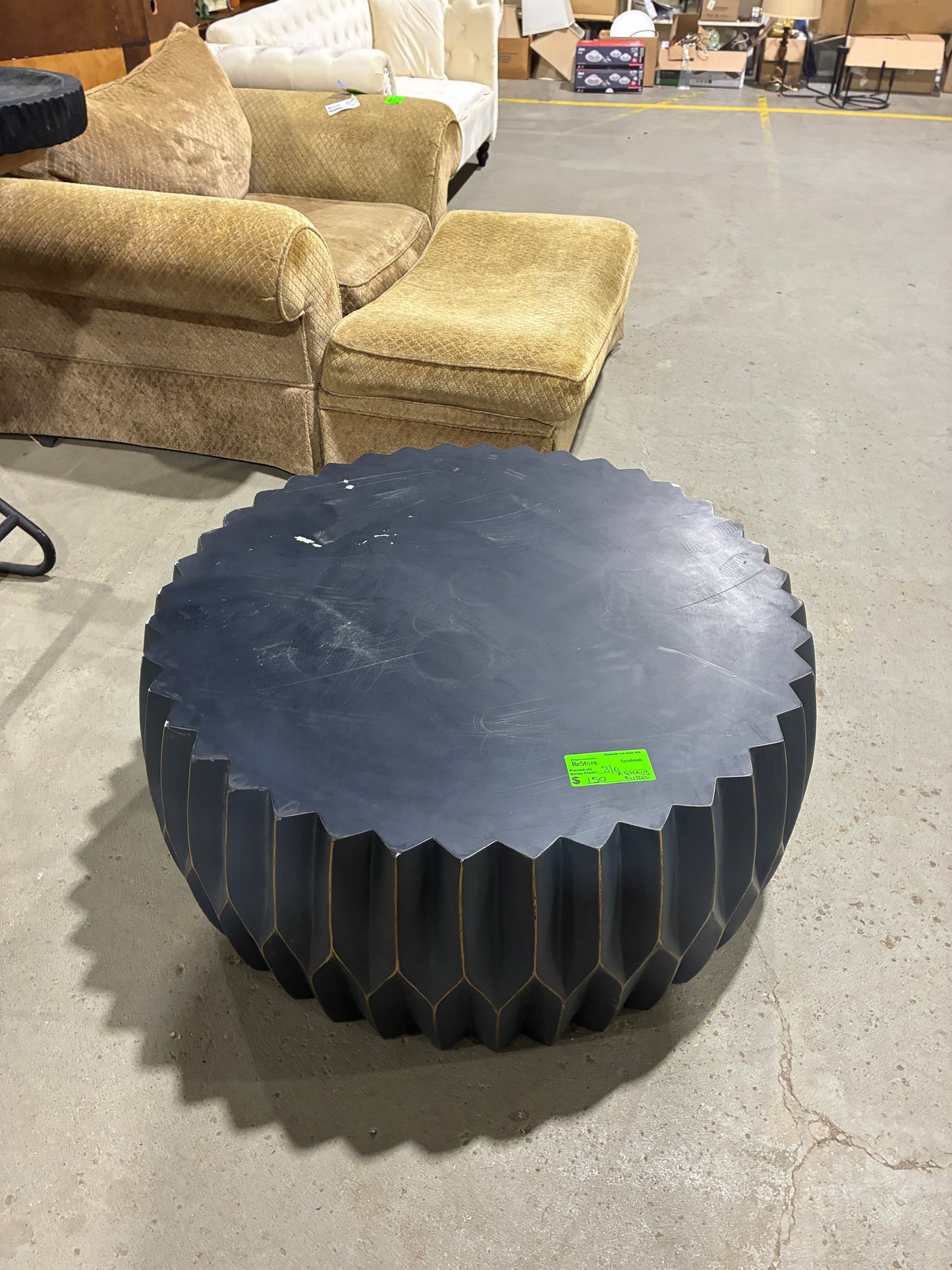 Arhaus Round Sculptural Coffee Table