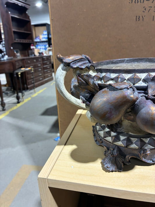 Decorative Fruit Motif Pedestal Bowl