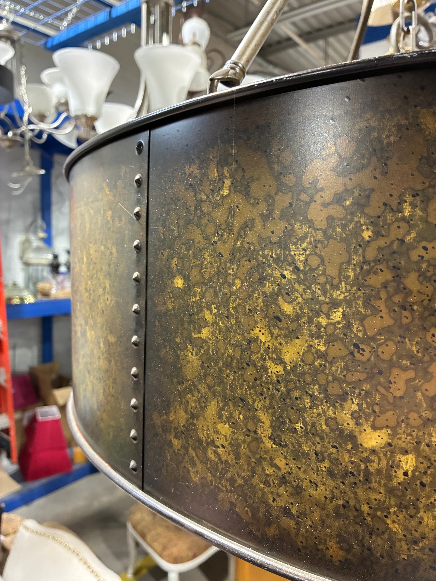 Master Lighting Corp. Industrial Drum Pendant Light