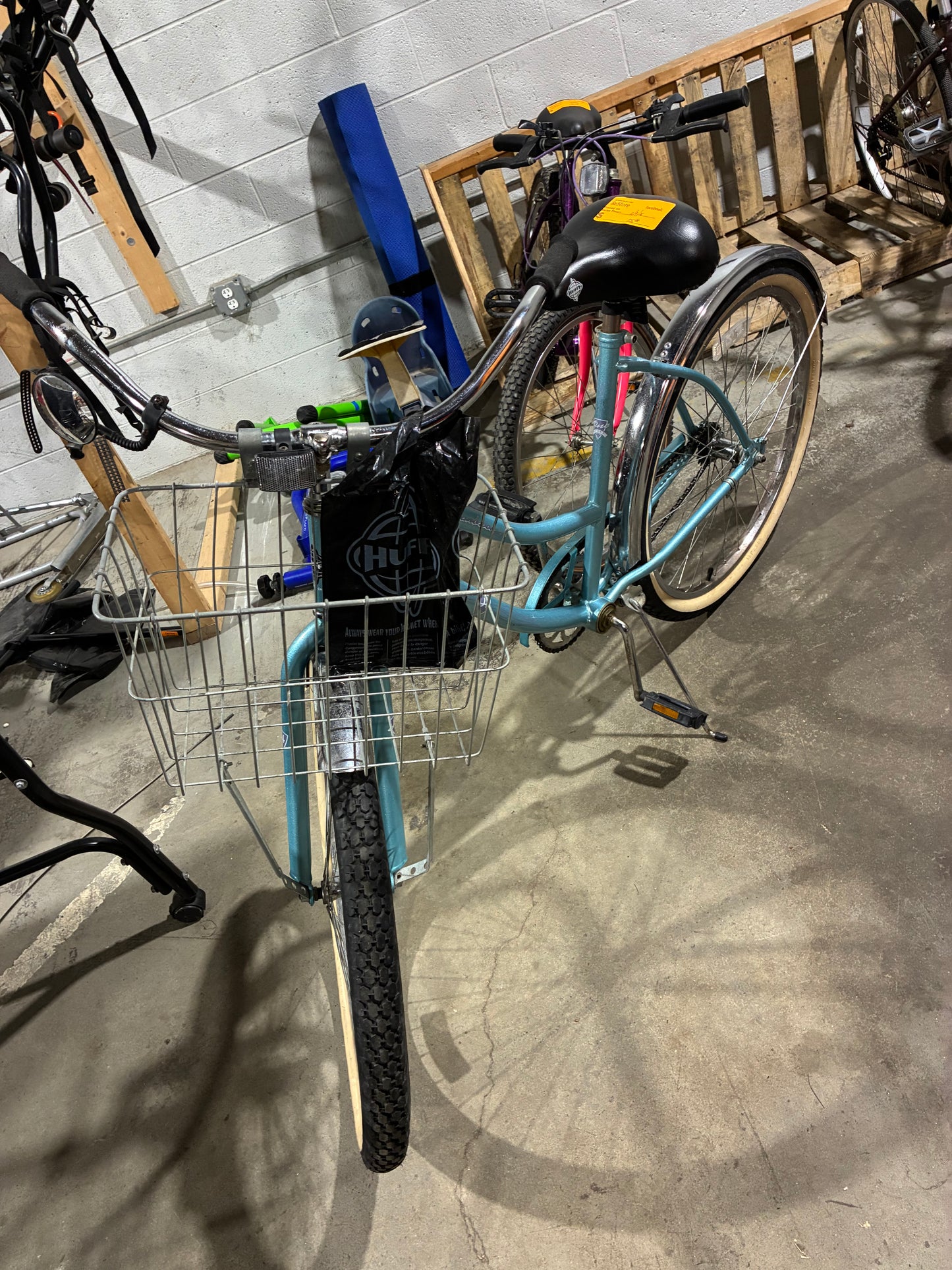 Huffy Cranbrook Teal Cruiser Bike with Front Basket