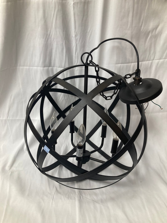 World Market Black Metal Orb Chandelier