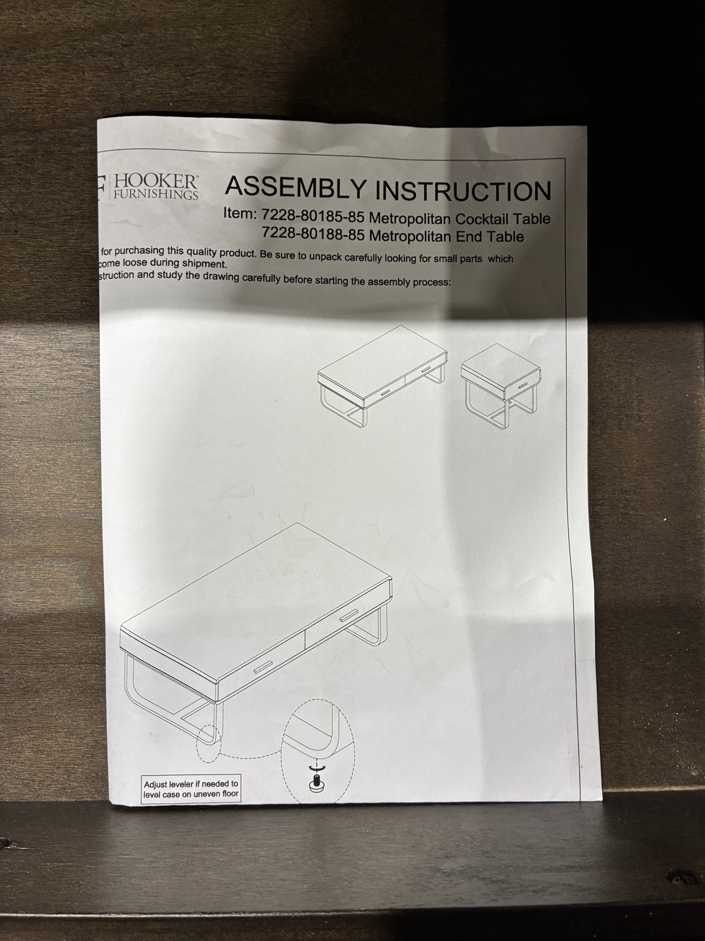 Hooker Furniture Metropolitan 2-Drawer Coffee Table