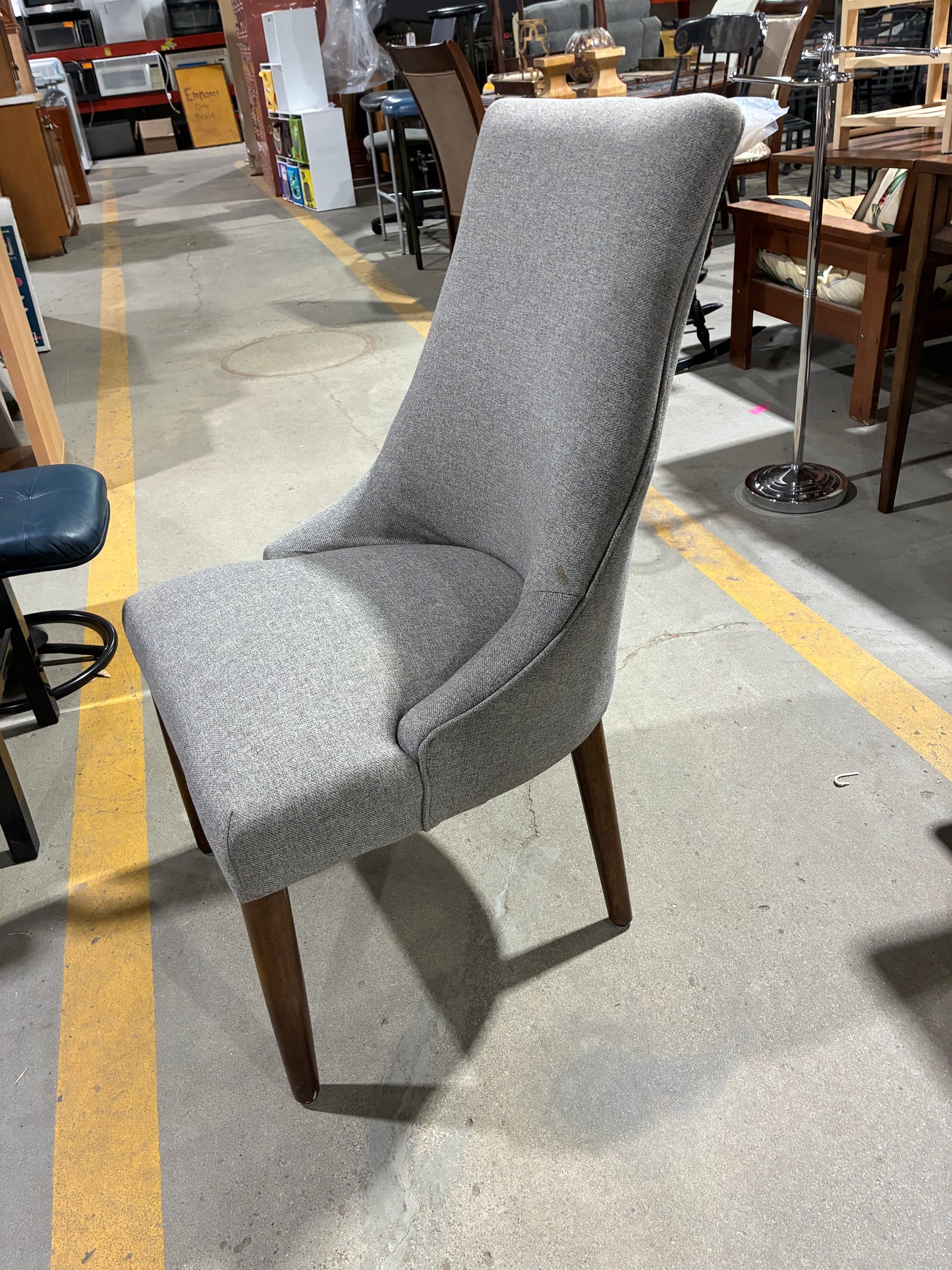Gray Upholstered Accent Dining Chair