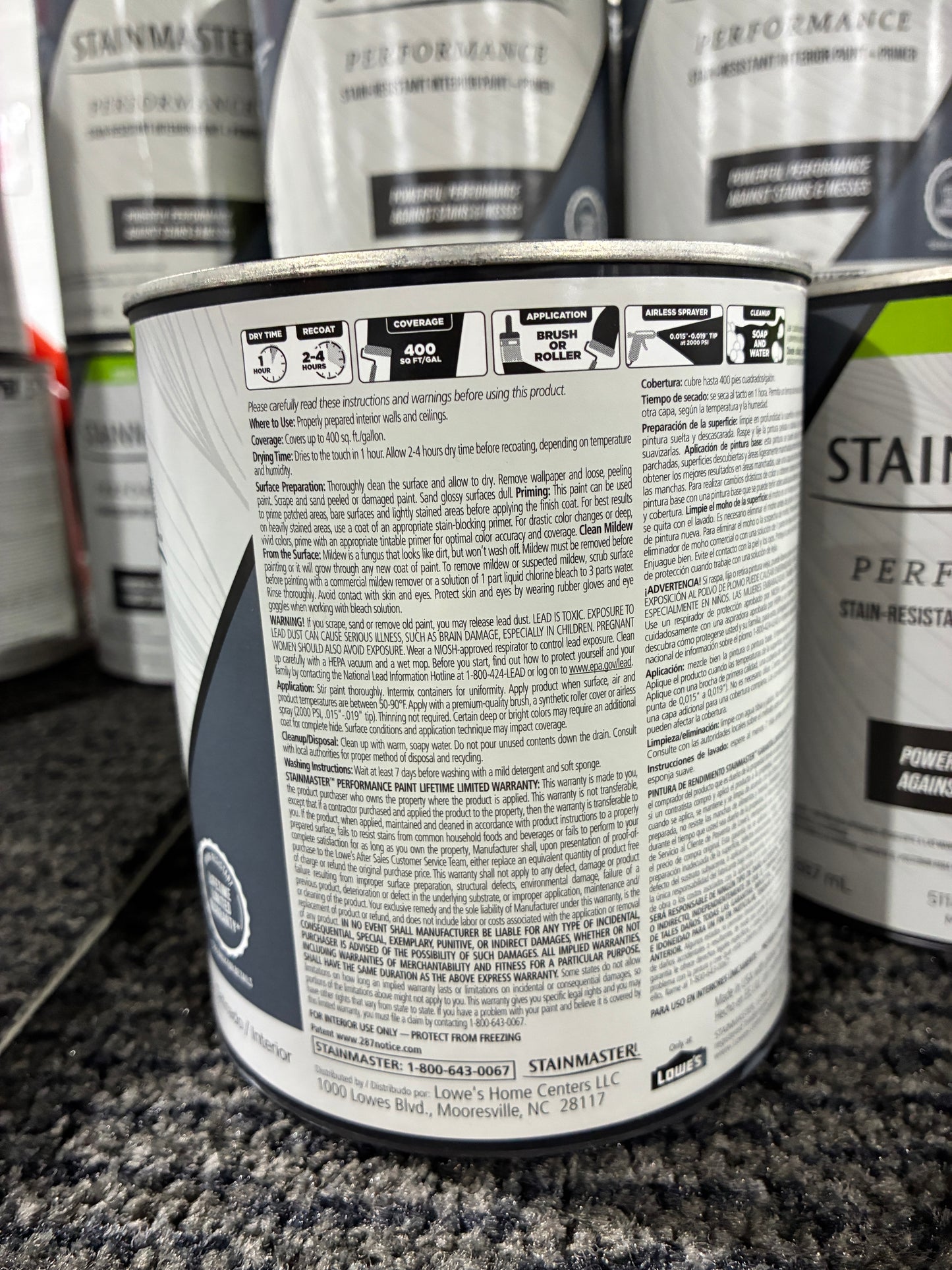 Stainmaster Performance Interior Paint + Primer (Satin Finish, Base C)