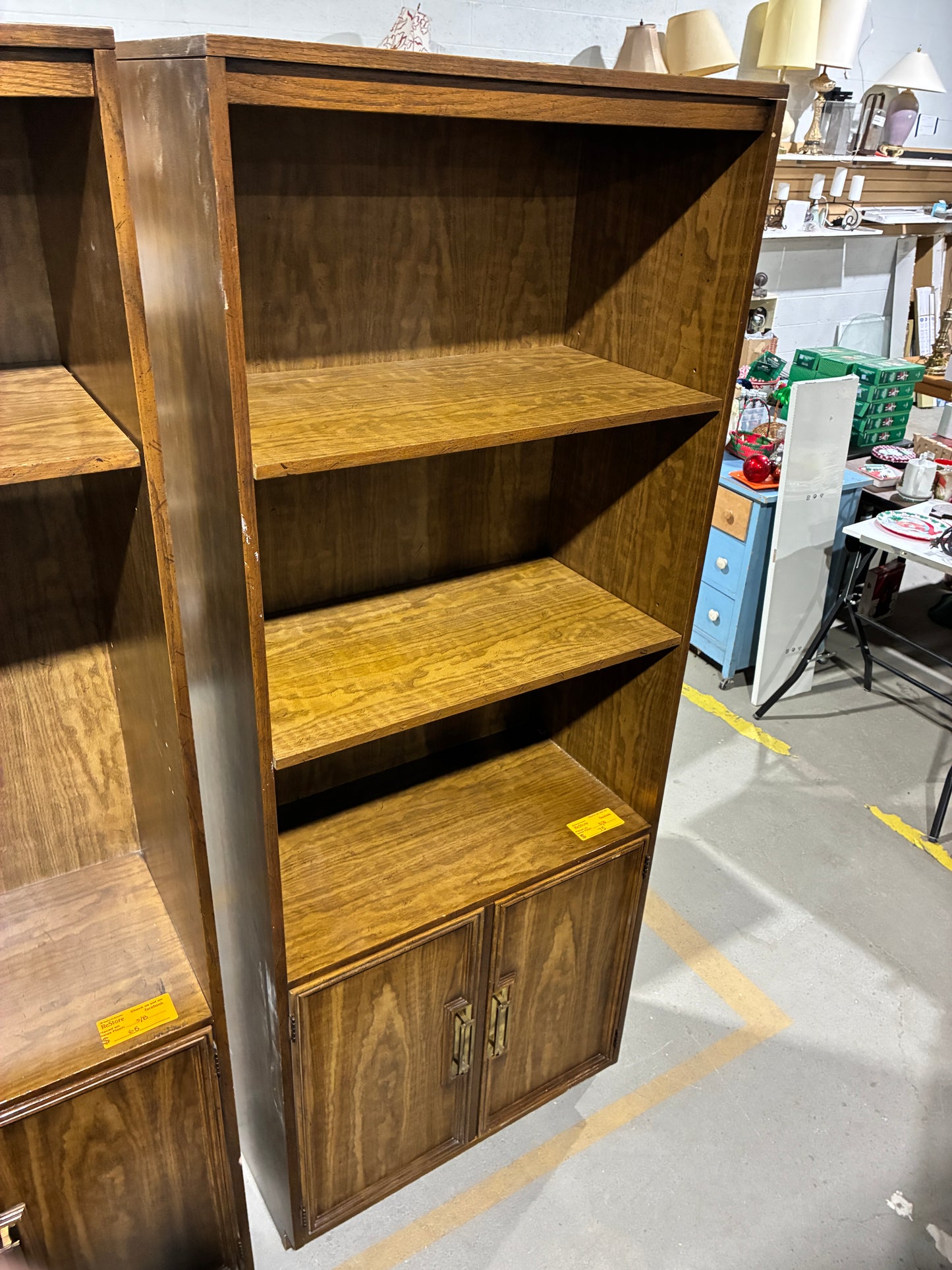 Tall Wood Bookcase Cabinet #2