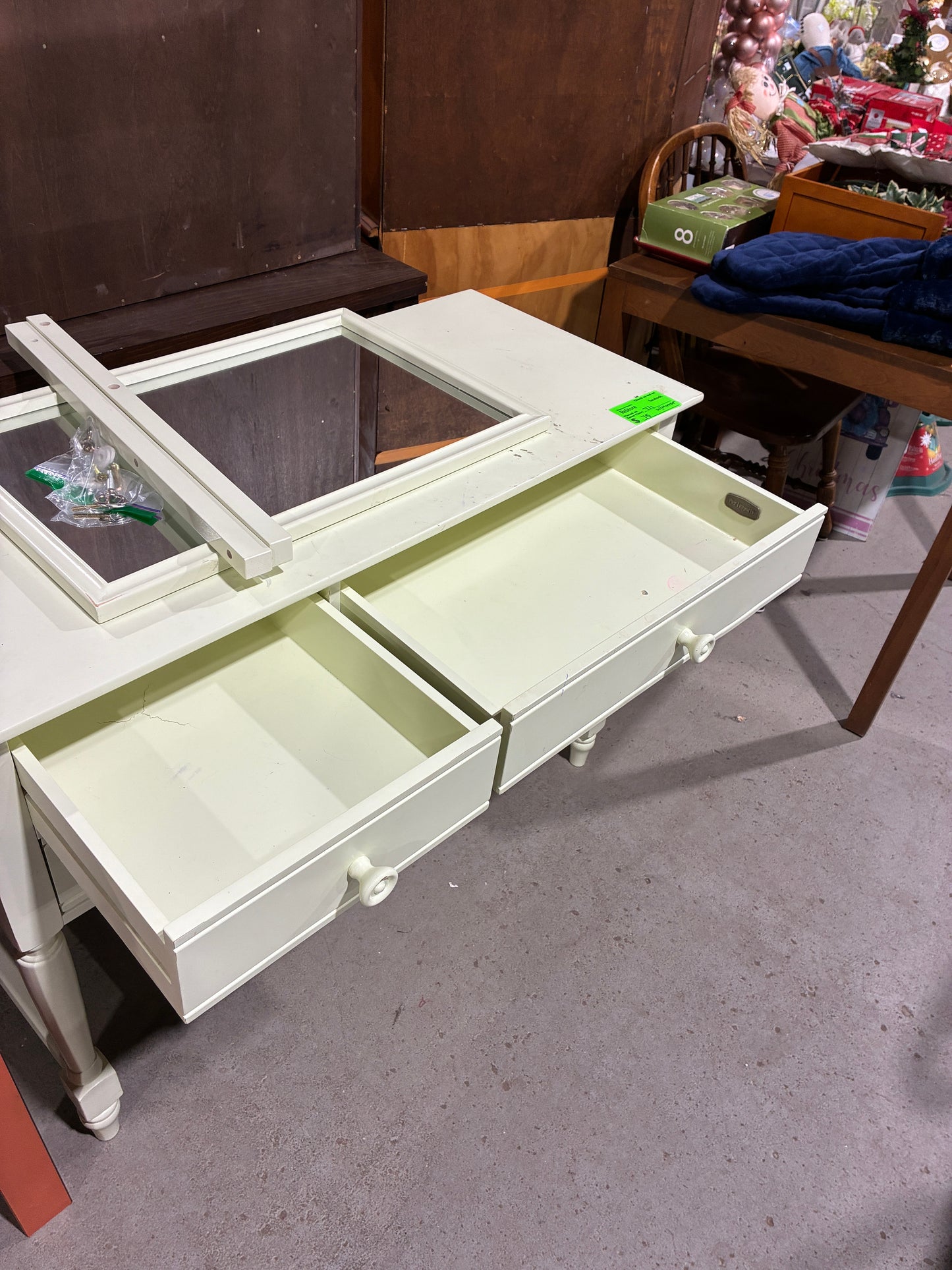 Pier 1 Imports White Vanity Table with Mirror