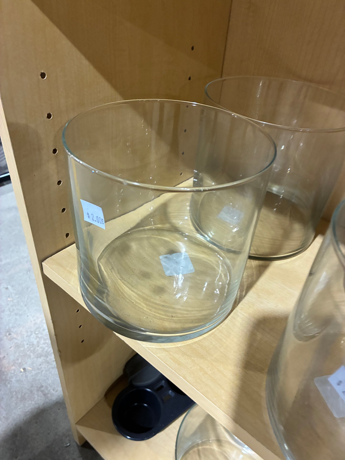 Libbey Clear Glass Cylinder Vases